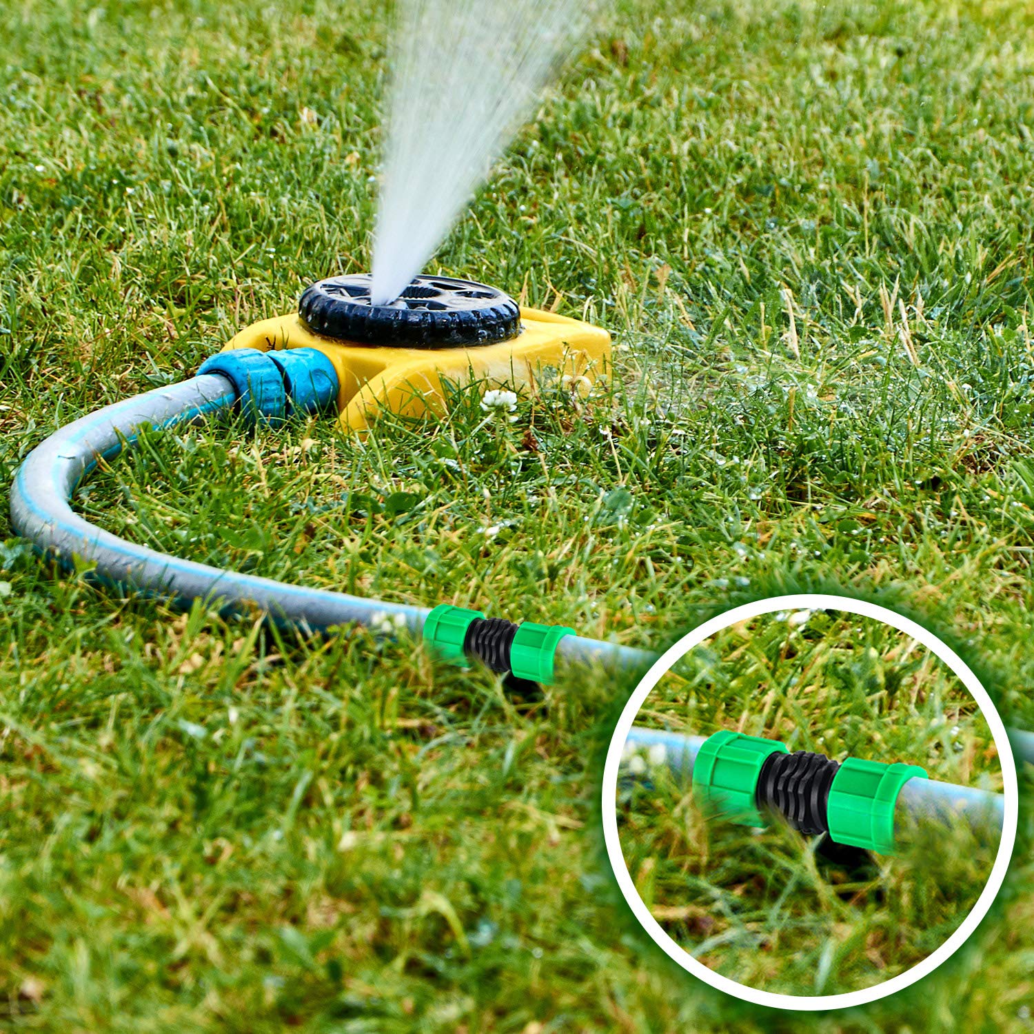 Hotop 12 Pieces Drip Irrigation Coupling, 1/2 Inch Universal Connector