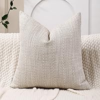 Vista 7 de Juego de 2 fundas de almohada a rayas de 18 x 18 pulgadas, fundas de almohada bohemias con almohadas decorativas, fundas de almohada cuadradas