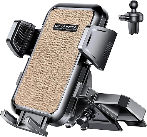 Miniatura 12 de Soporte de teléfono con ranura para CD, soporte mejorado para teléfono de automóvil [compatible con fundas gruesas], soporte universal ajustable de