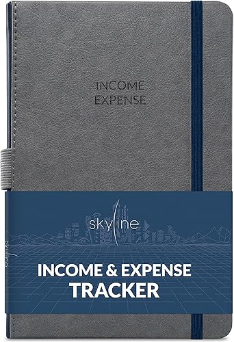 Skyline Cuaderno de seguimiento de ingresos y gastos, libro de contabilidad para contabilidad, libro de contabilidad y libro de registro de