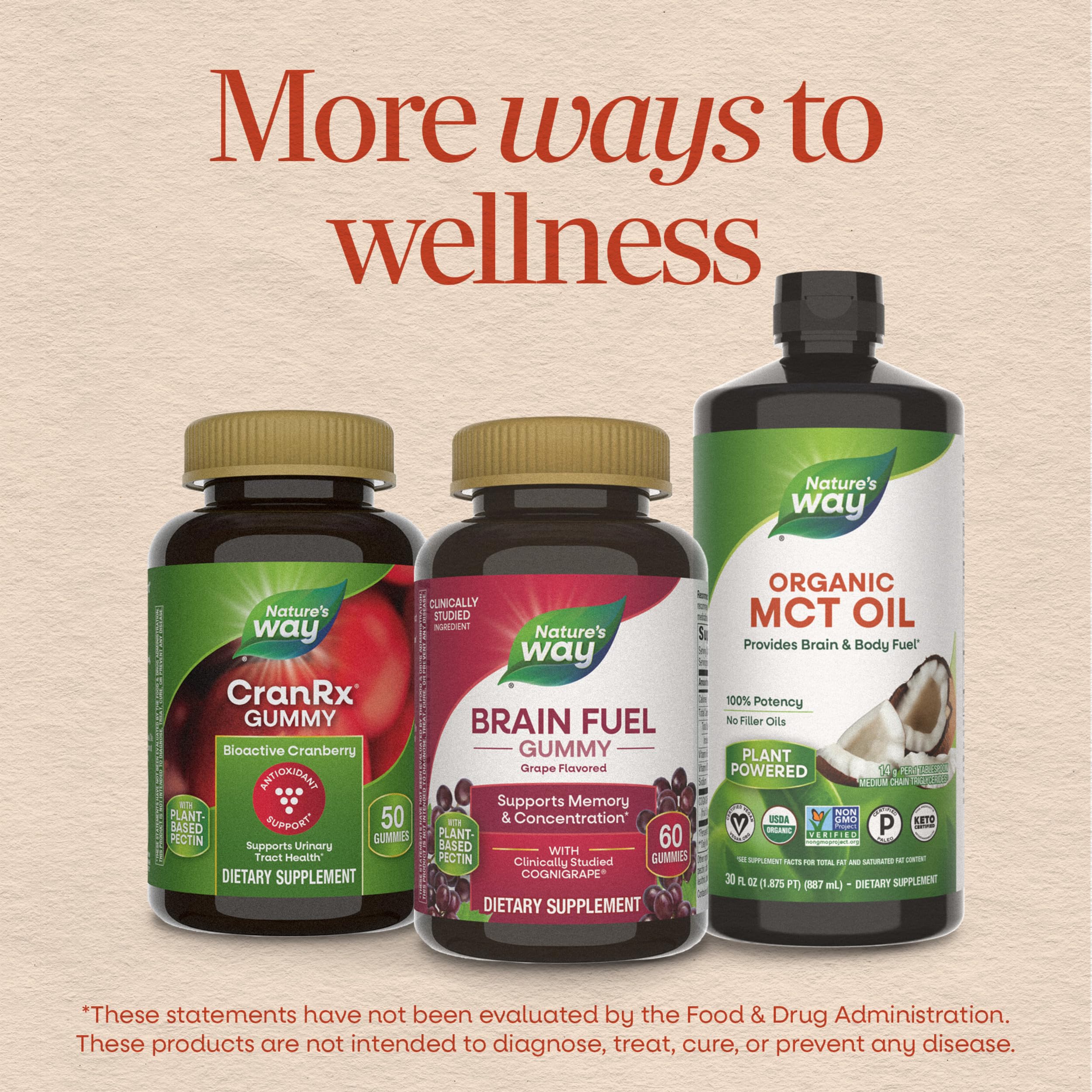 Nature's Way Brain Fuel Gummies, Cognigrape, Focus & Memory Support*, 60 ct — Amazon image 8