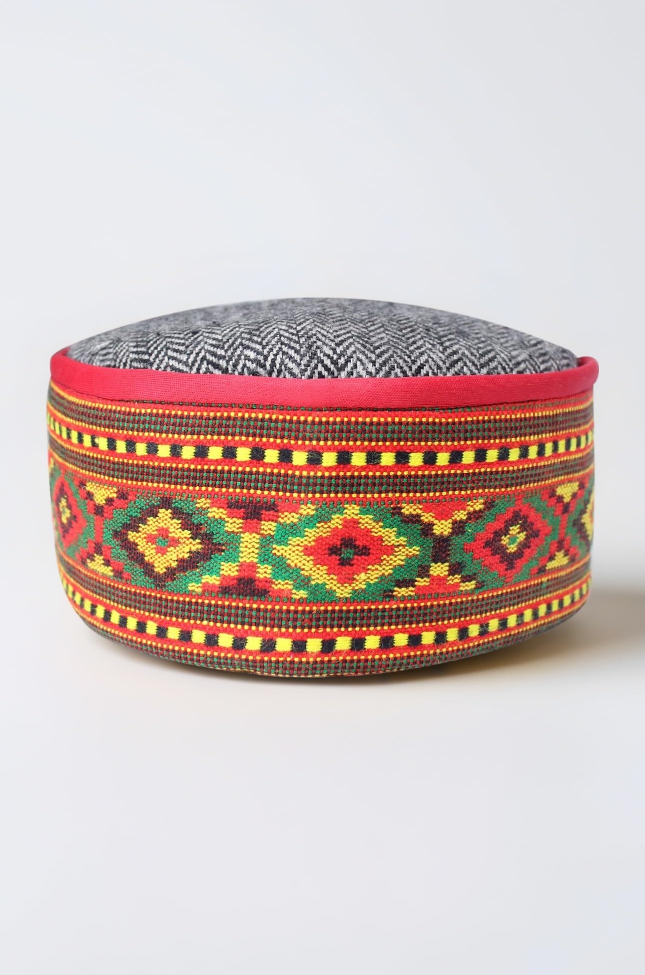 KYNA Kullu Patti Pahadi Topi Himachali Cap for Men and Women Traditional Woolen Cap- Set of 1 Pcs