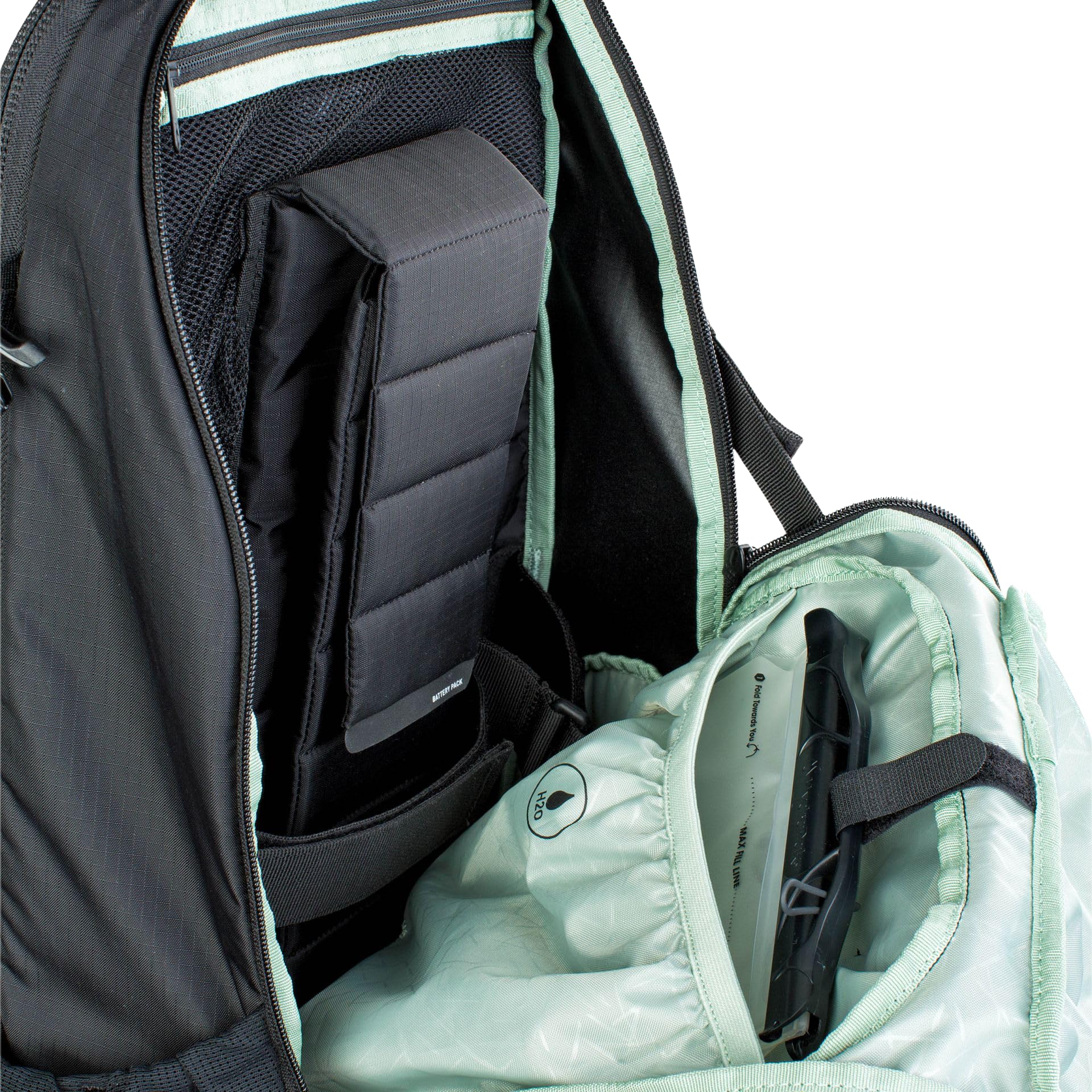 EVOC Fr Trail E-ride sac à dos protecteur pour e-mountain bikes (compartiment batterie séparé, LITESHIELD BACK PROTECTOR, LITESHIELD SYSTEM AIR ventilation) Mixte (lot de 1)