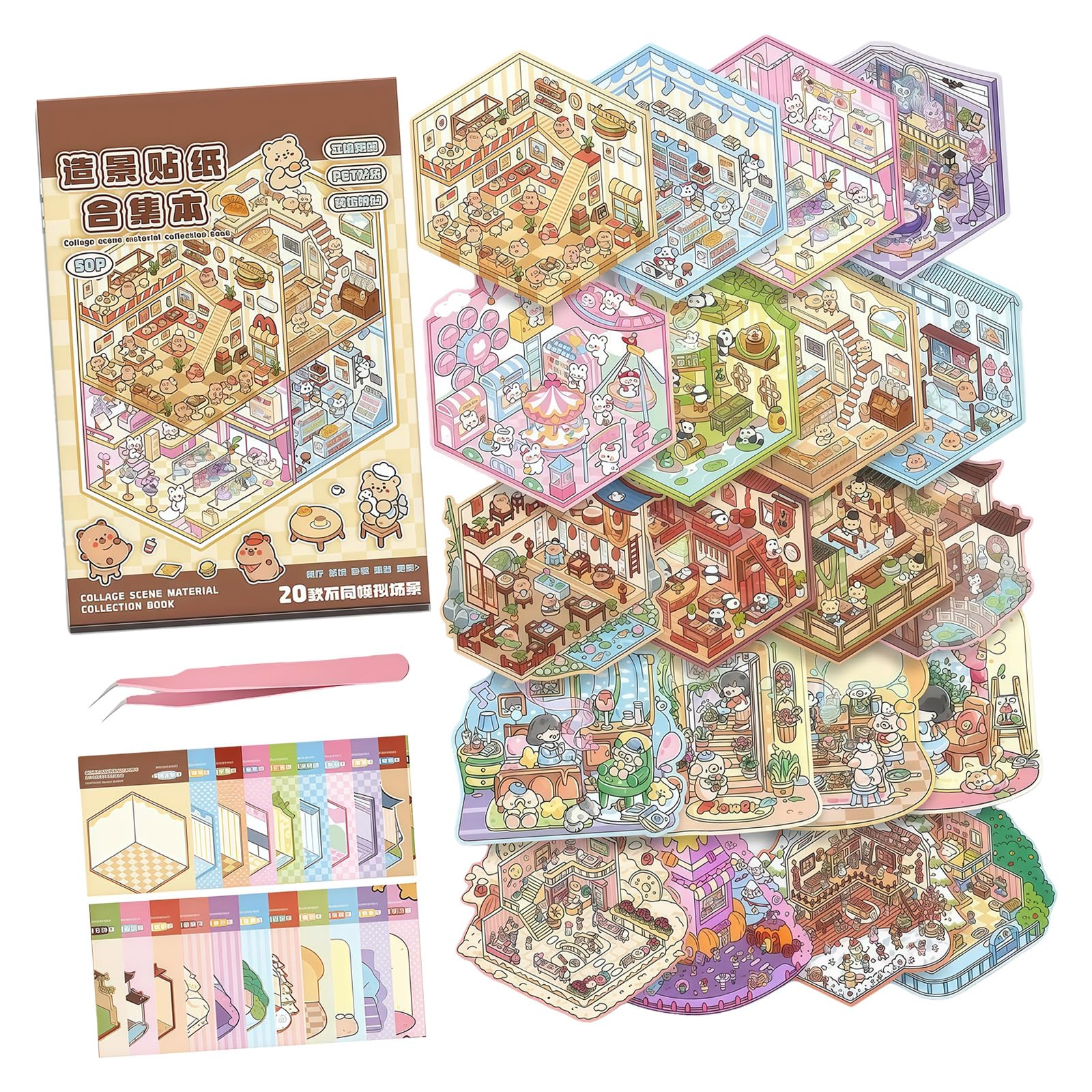 Decorative Stickers for Scrapbooking, Letters, Scrapbooking Sticker Scrapbook Accessories Artistic Sticker Journaling Decorations