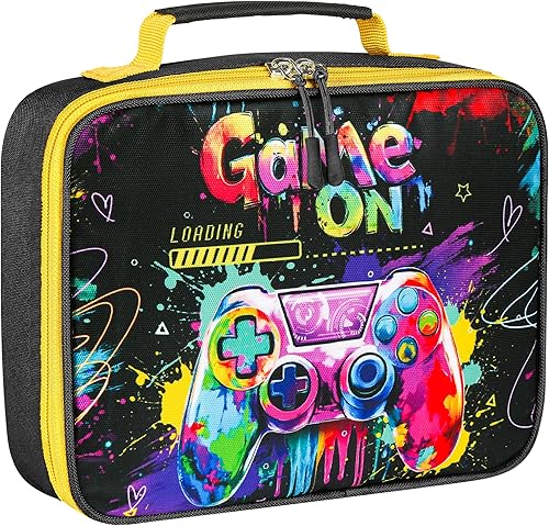 Miniatura 10 de Lonchera para niños, bonita bolsa de almuerzo aislada para niños, lonchera escolar impermeable, regalo para adolescentes y adultos, bolsa de Verde