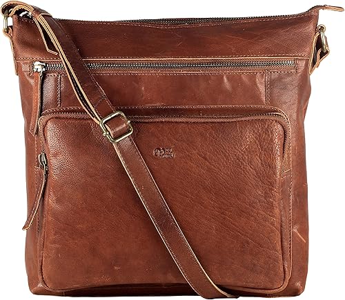 Mou Meraki Bolso cruzado de cuero genuino y bolsos - Bolso cruzado sobre el hombro para mujer Genuine Leather, Crossover Bag, Over the Shoulder