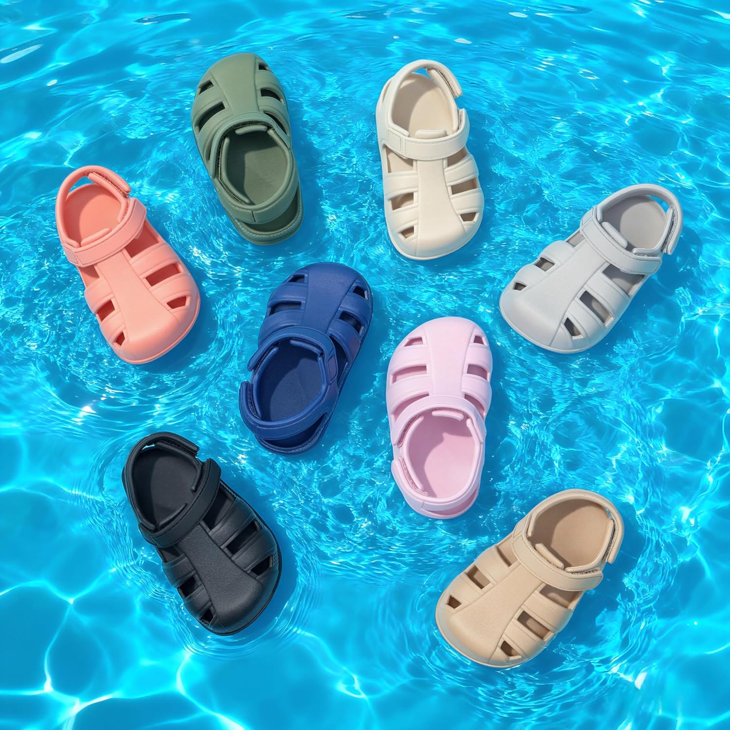 ChayChax Toddler Classic Fisherman Sandals Boys Girls Closed Toe Water Pool Beach Sandal Naturally Splay Khaki 8 Toddler image 6 of 6 B0G634X3MV