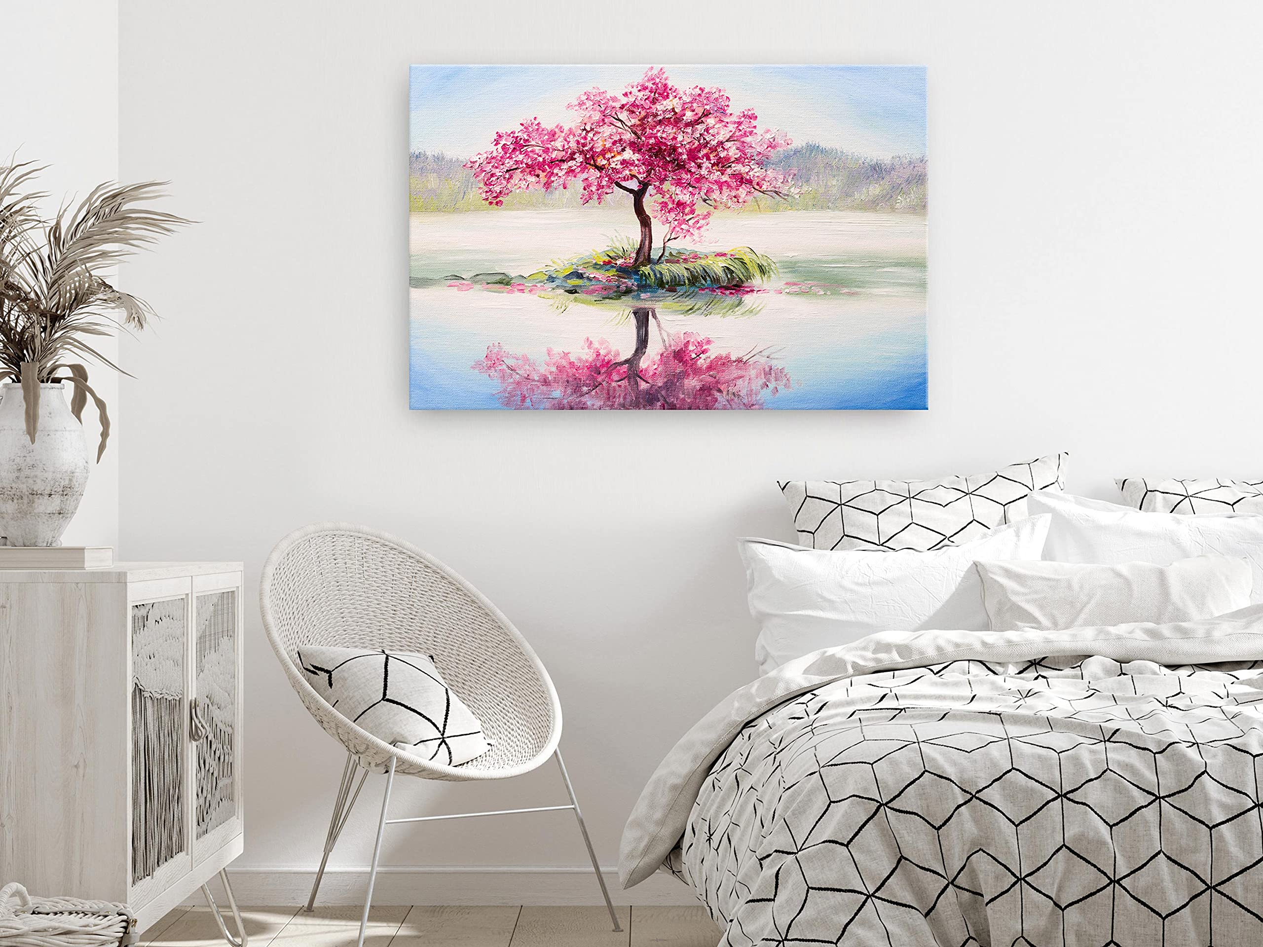 Wandbilder Dekoration Wohnzimmer Baum Blumen Kirsch Produktbild-Vorschau 7