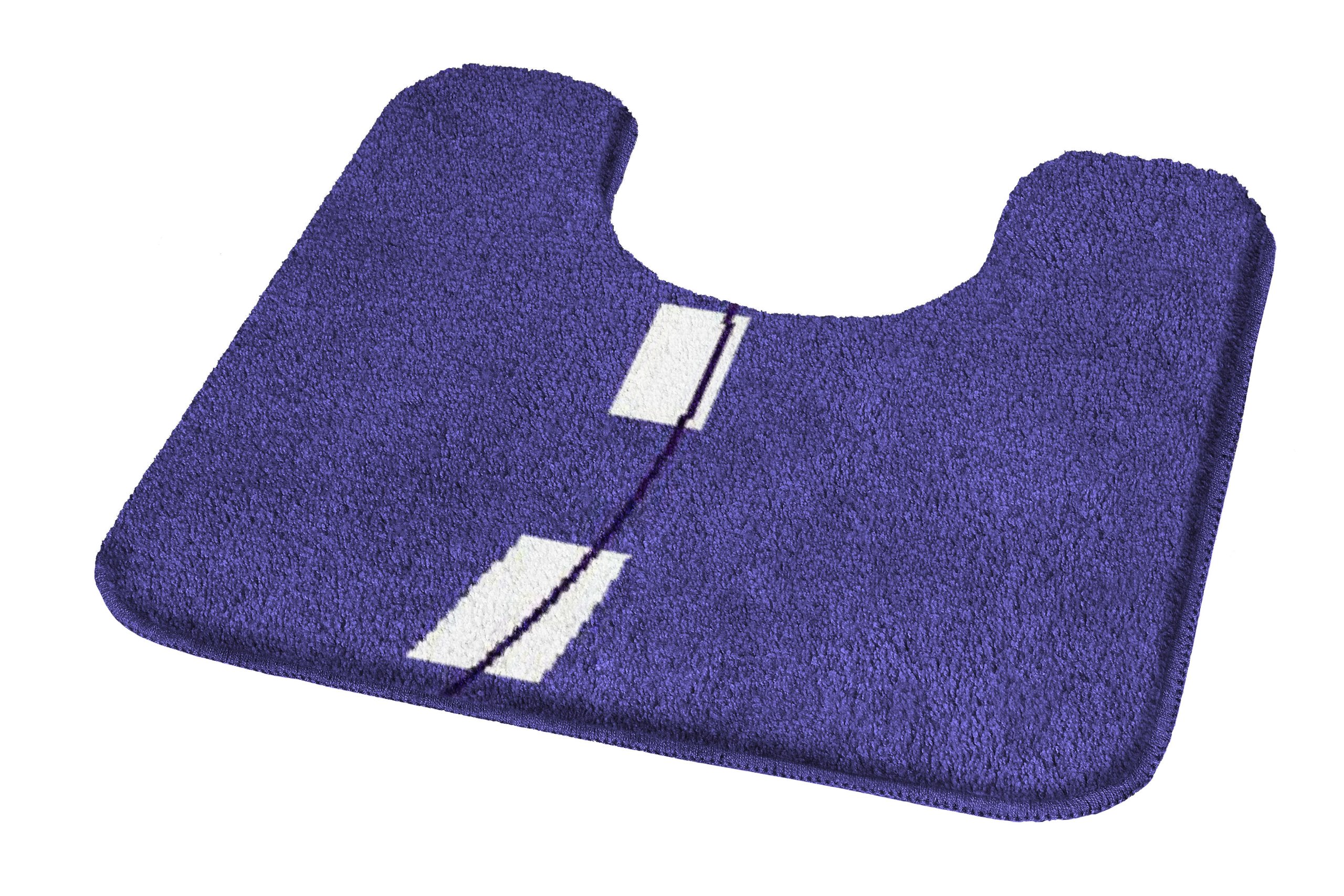 Meusch Crown Bath Mat 55 x 50 cm WC-Vorleger mit Ausschnitt blue