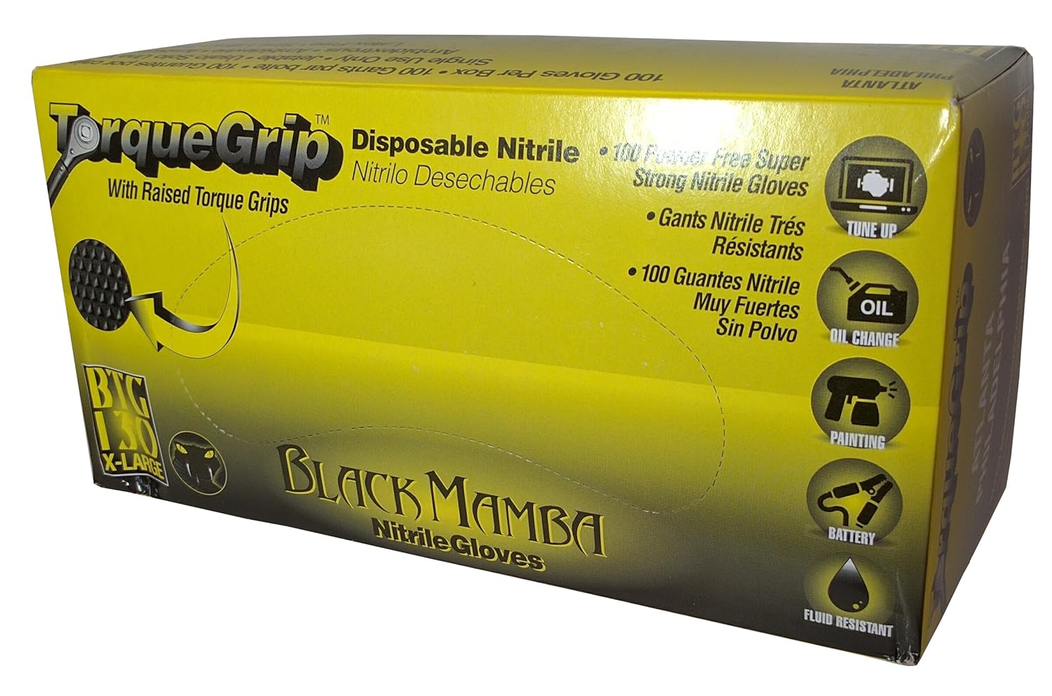 Black Mamba Powder Free Super Strong Nitrile Glove (Extra Large)