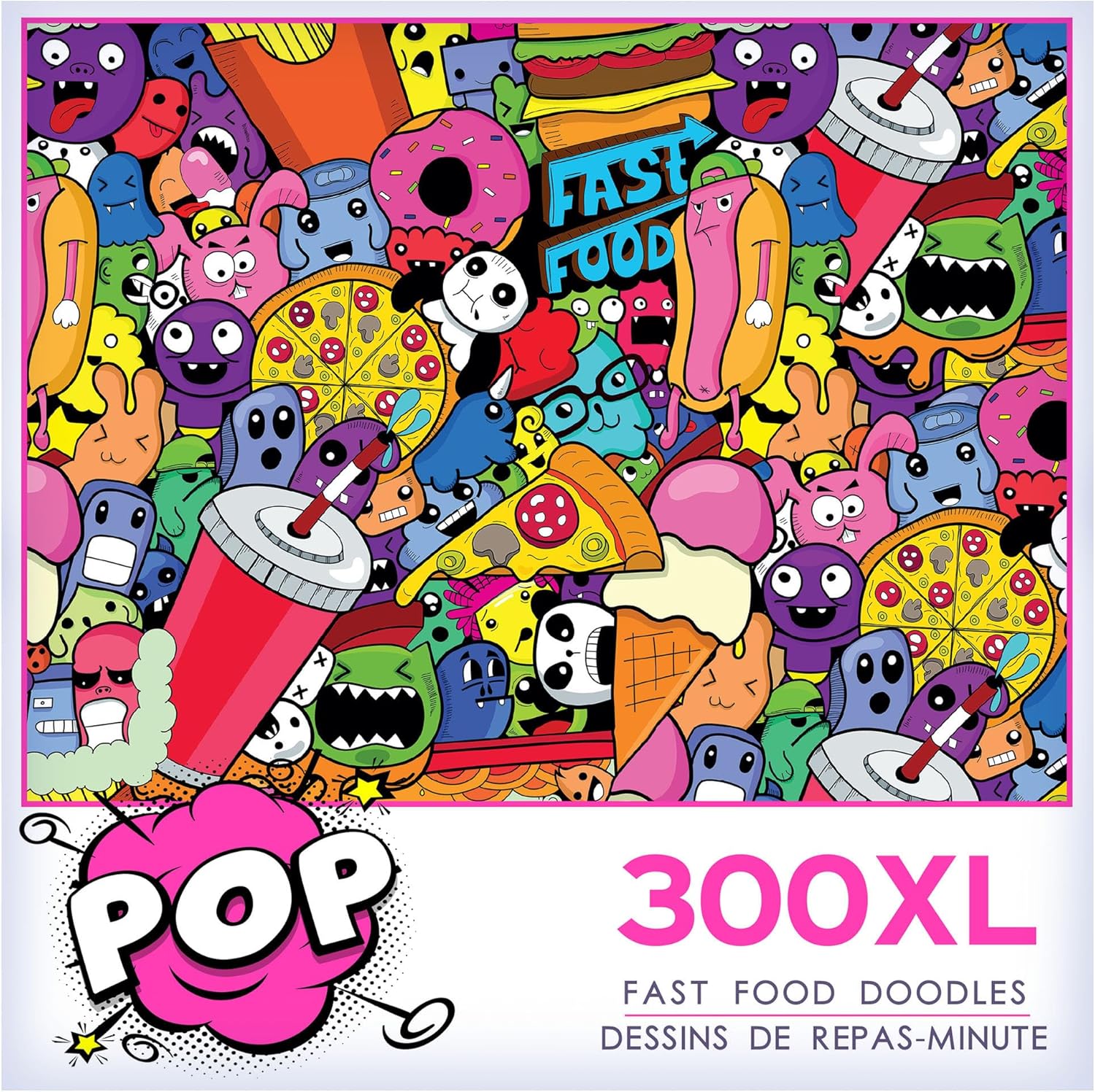 RoseArt - Pop Culture - Fast Food Doodles -300 Piece Jigsaw Puzzle for Adults