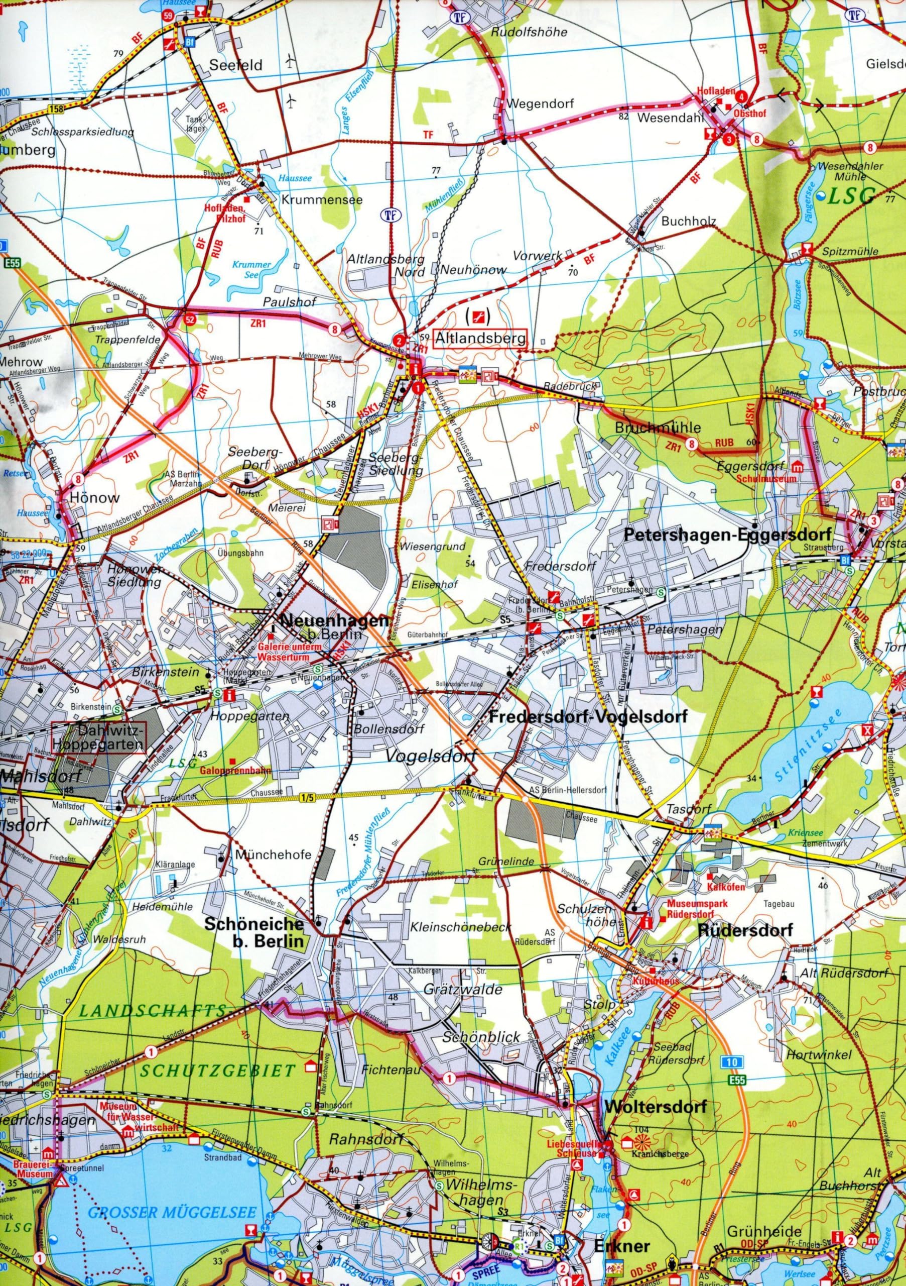 ADFC-Regionalkarte Märkische Schweiz Oderbruch, 1:75.000, mit Tagestourenvorschlägen, reiß- und wetterfest, E-Bike-geeignet, GPS-Tracks Download: 729