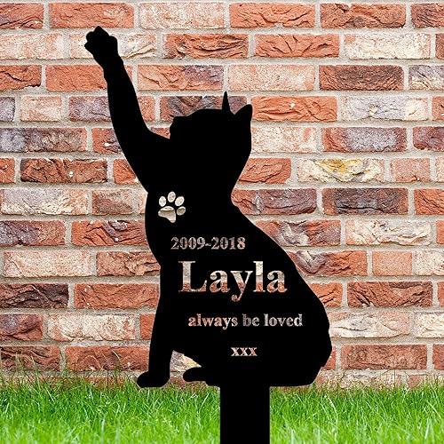 Miniatura 7 de Estaca conmemorativa de gato, estaca de entierro personalizada para gatos, estaca conmemorativa de tumba, estaca conmemorativa para gatos al aire