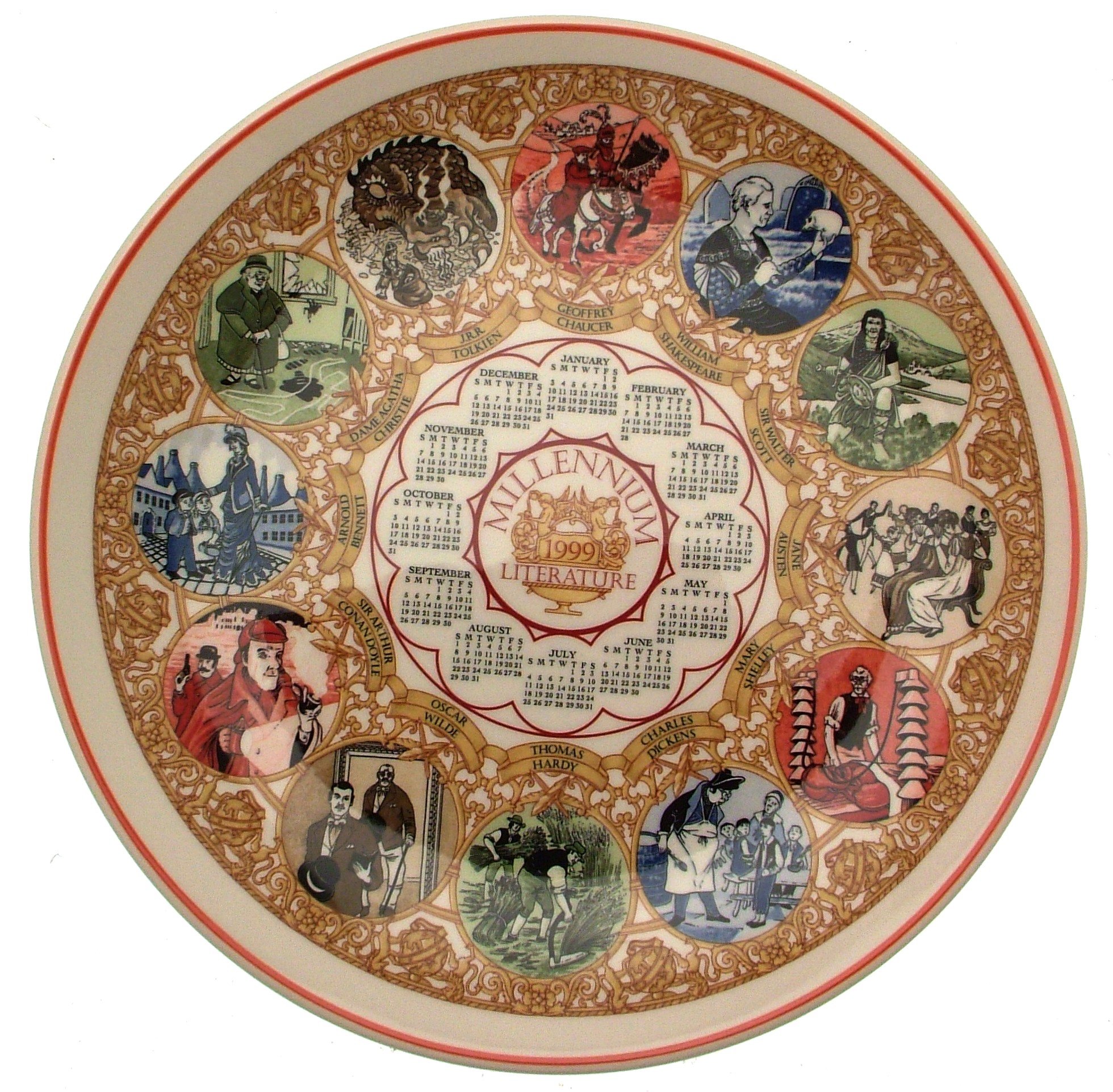 Wedgwood Calendar Plate 1999 Millennium Literature CP218 : Amazon 