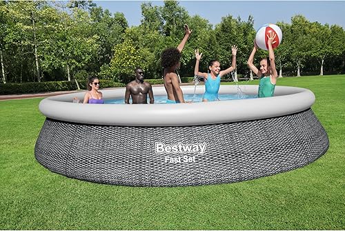 Miniatura 21 de Fast Set 10 'X 30" Set de alberca para piso Azul,Mimbre gris,https:/ www.Yaxa/dp/undefined