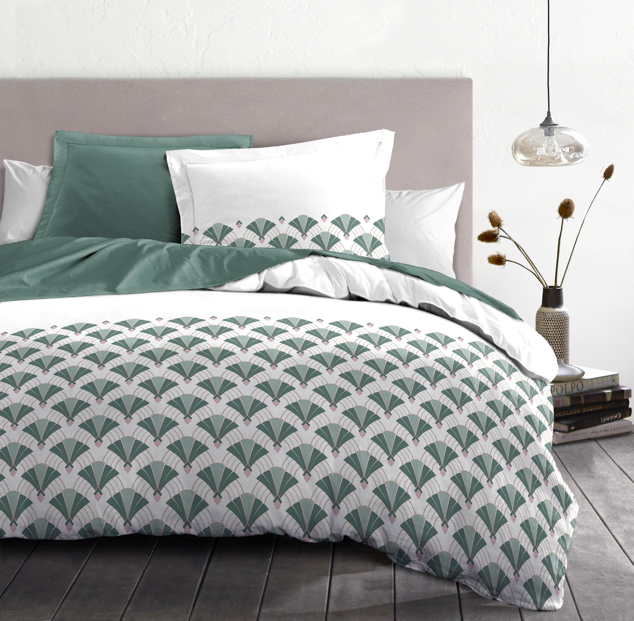 Set di Biancheria da Letto Floreale D'Epoca, 3 Pezzi, Copripiumino una Piazza e Mezza 200x200 cm Cartone Animato Copripiumini in Microfibra con 2 Federe 50X80cm
