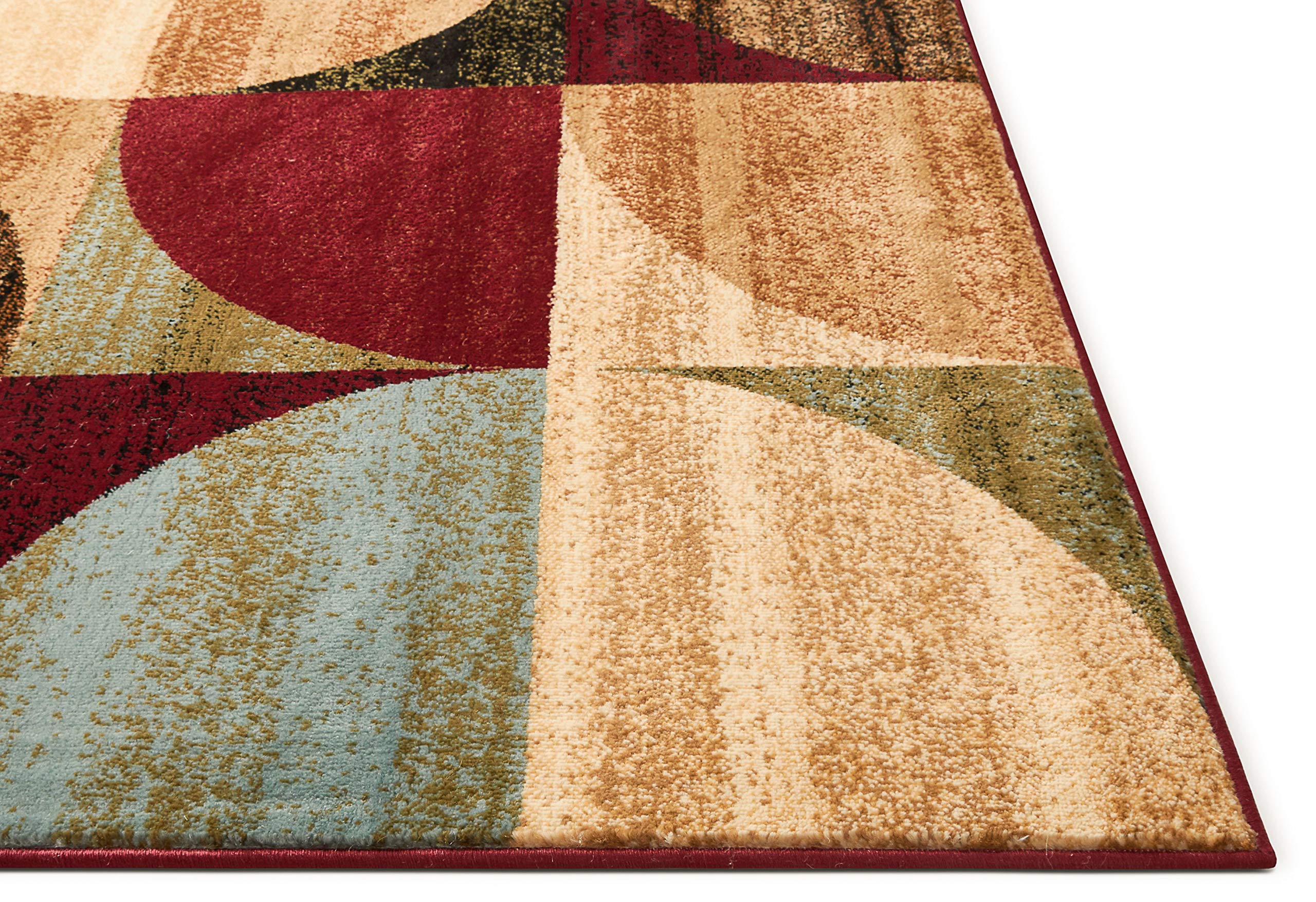 Well Woven Mid Century Modern Multicolor Geometric Modern Area Rug 5x7