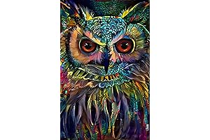 Ingooood Jigsaw Puzzle 1000 Pieces for Adults - Sneak Peek Series - Colourful Owl