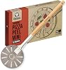 Chef Pomodoro Mini Pizza Turning Peel with Aluminum Handle for Easy Storage, 18cm 7-inch, Gourmet Luxury Turning Peel for Baking Homemade Pizza and Bread