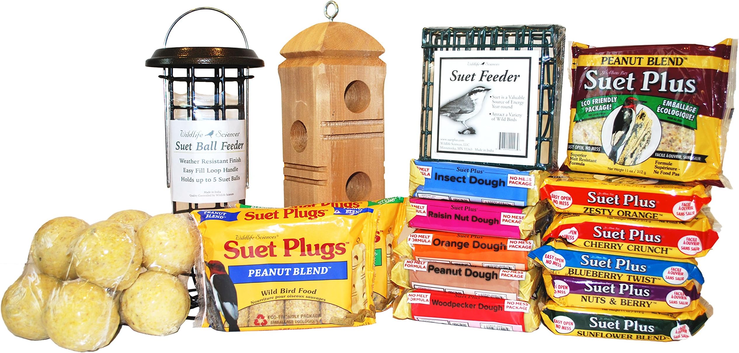 Ultimate Suet Pack for Wild Birds with 30 Items, Suet Cakes