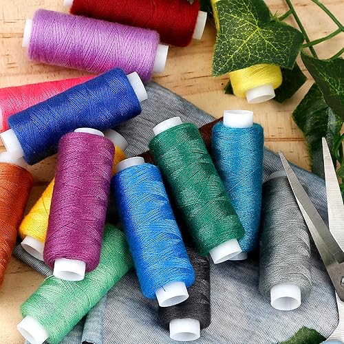Miniatura 7 de Ciaraq 30carretes de bobina de hilo de coser 250yardas varios hilos hilo de coser bocinas de coloridas Juego de bobina de hilo para bordado uso de