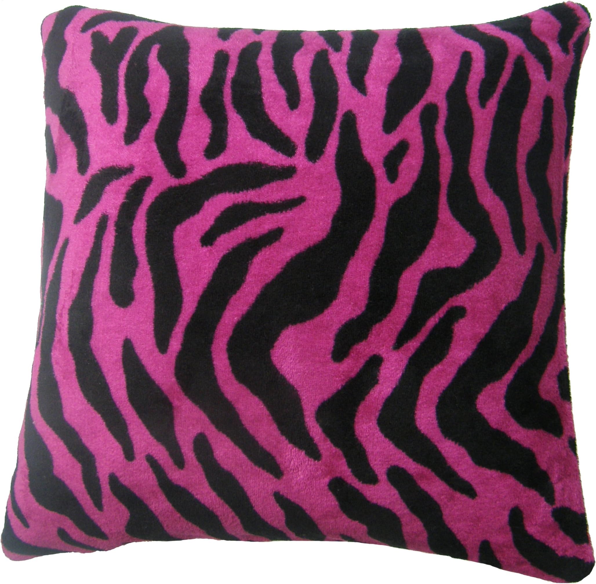 SUPERSOFT FLEECE PINK BLACK ZEBRA SCATTER CUSHION COVER PILLOW CASE SHAM 18" - 45CM