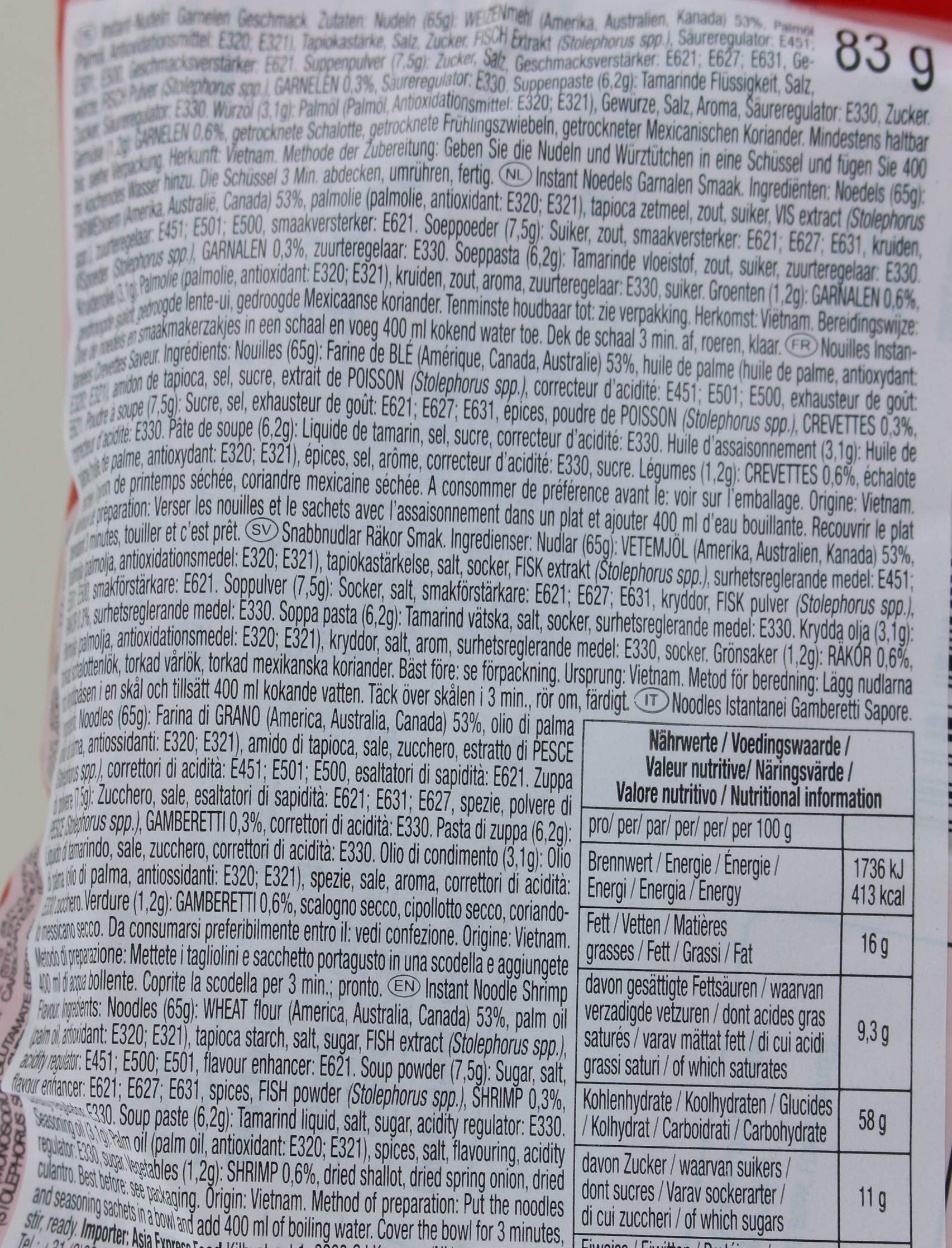 ACE+ Mi Lau Thai Instant Noodle Gamberetti 30X83 Grammo - 2490 g