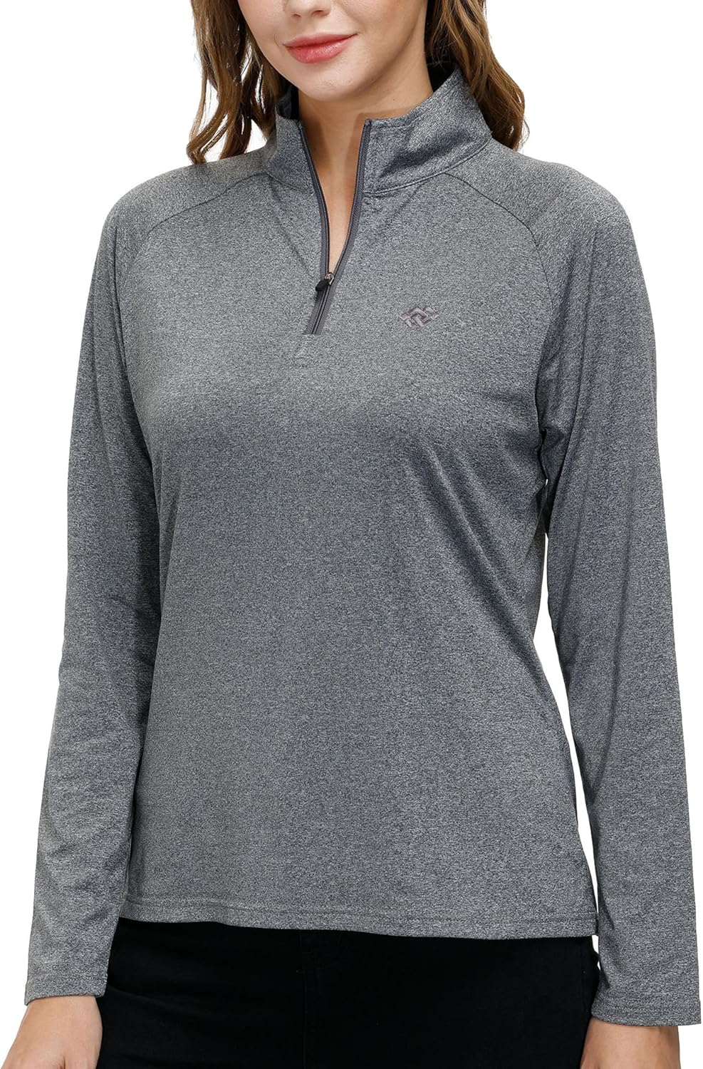 Womens 1/4 Zip Golf Shirt Long Sleeve Lightweight Golf Pullover Outdoor Athletic Tennis Polo Shirts - Image 2