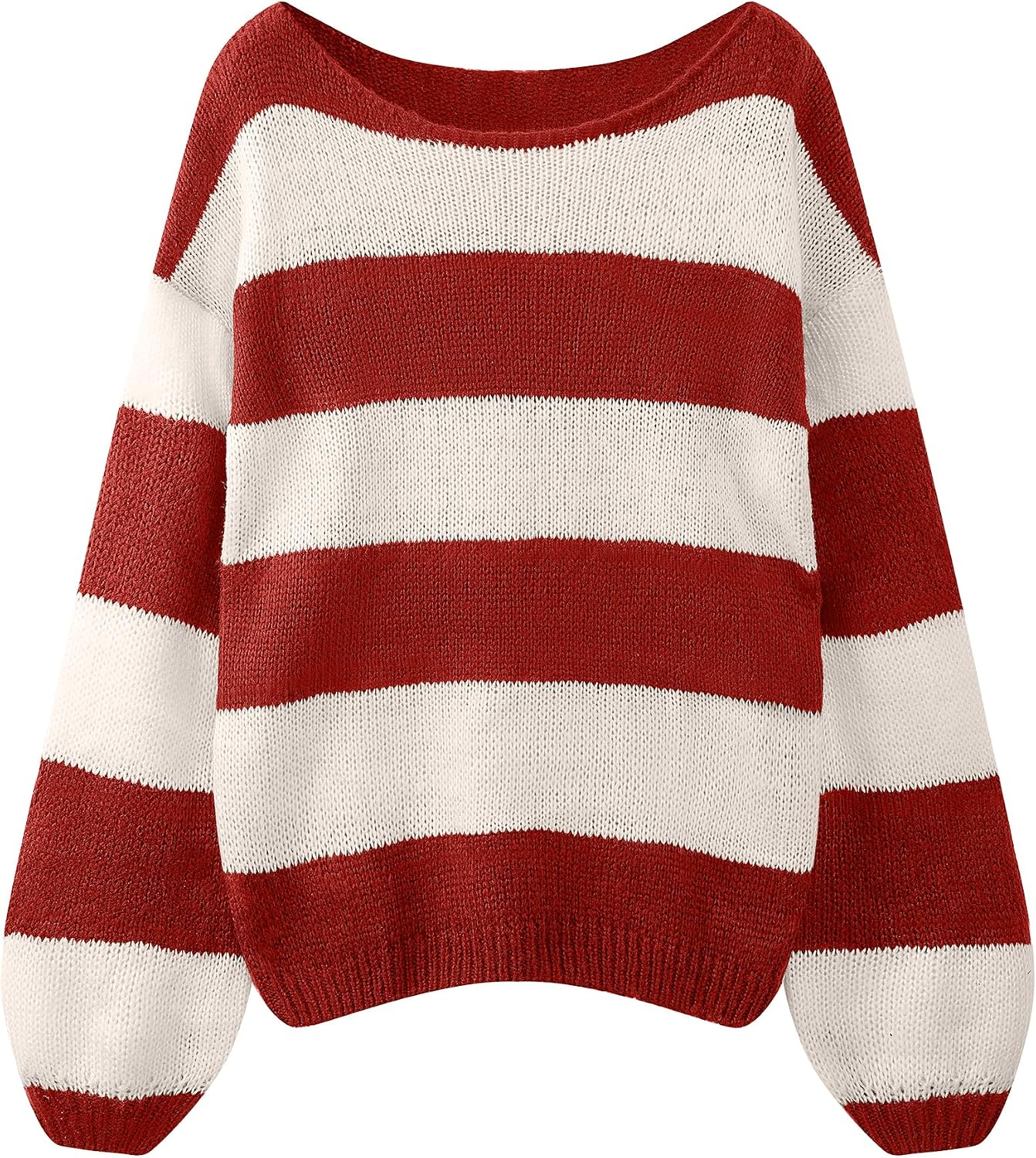 Sweaters for Womens Fall Winter Y2K Oversized Preppy Jumper Sweaters Lightweight Knit Color Block Pullover Sweater