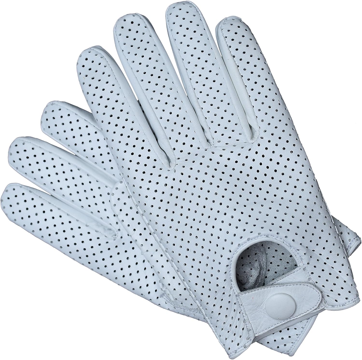 Riparo Women's Genuine Leather Mesh Perforated Driving Motorcycle Gloves