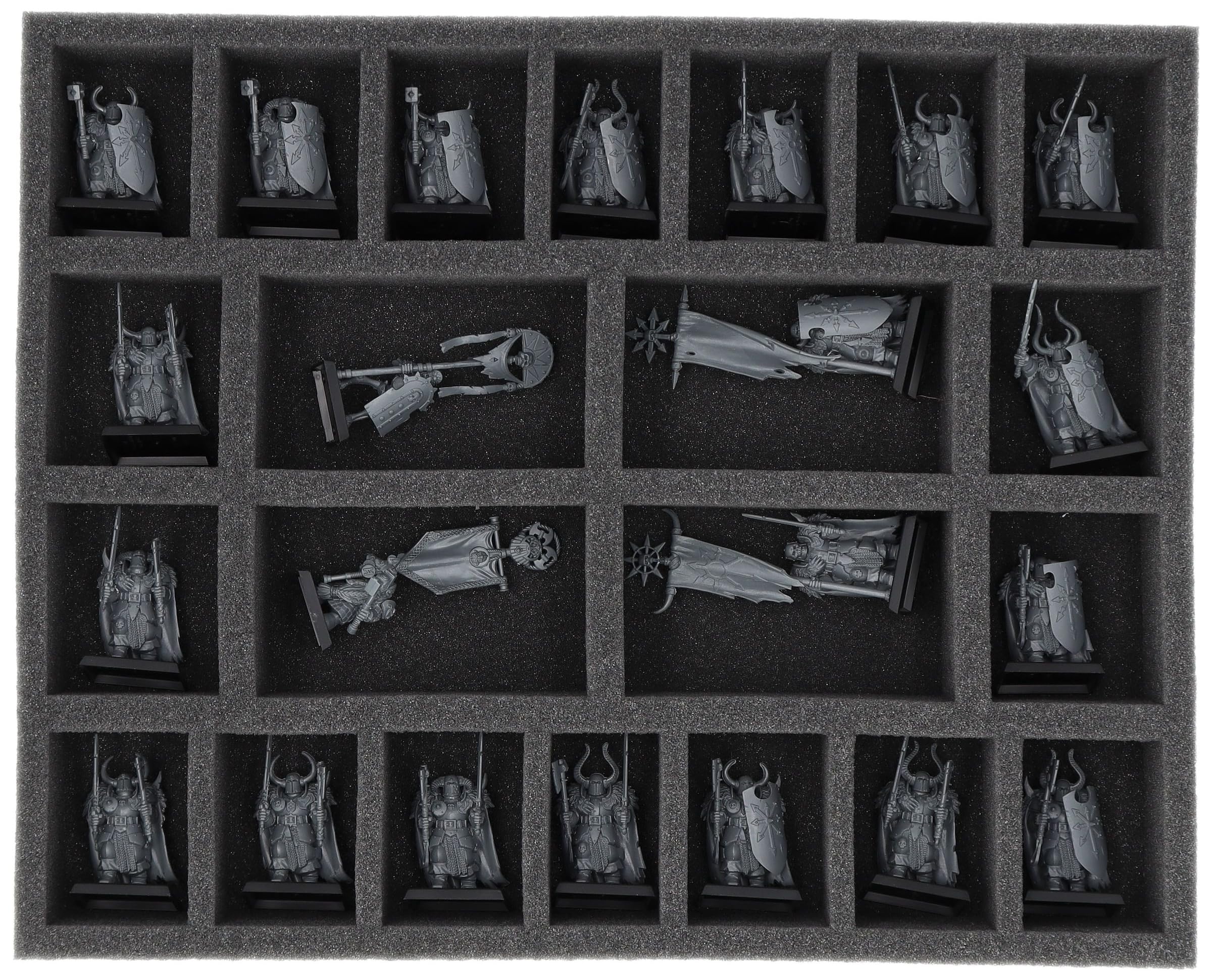 Set di vassoi in Schiuma per Miniature dei Guerrieri del Caos del Vecchio Mondo, per conservare e trasportare Cavalieri del Caos, Marauder, Predoni, Orchi Dragoni e Carri del Caos.