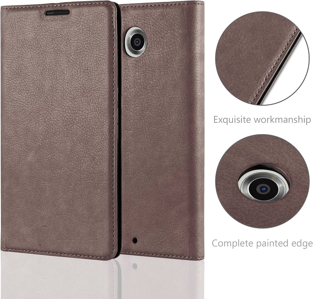 Cadorabo Custodia Libro per Lenovo Google Nexus 6 / 6X in Rosso Carminio - con Vani di Carte, Funzione Stand e Chiusura Magnetica - Portafoglio Cover Case Wallet Book Etui Protezione