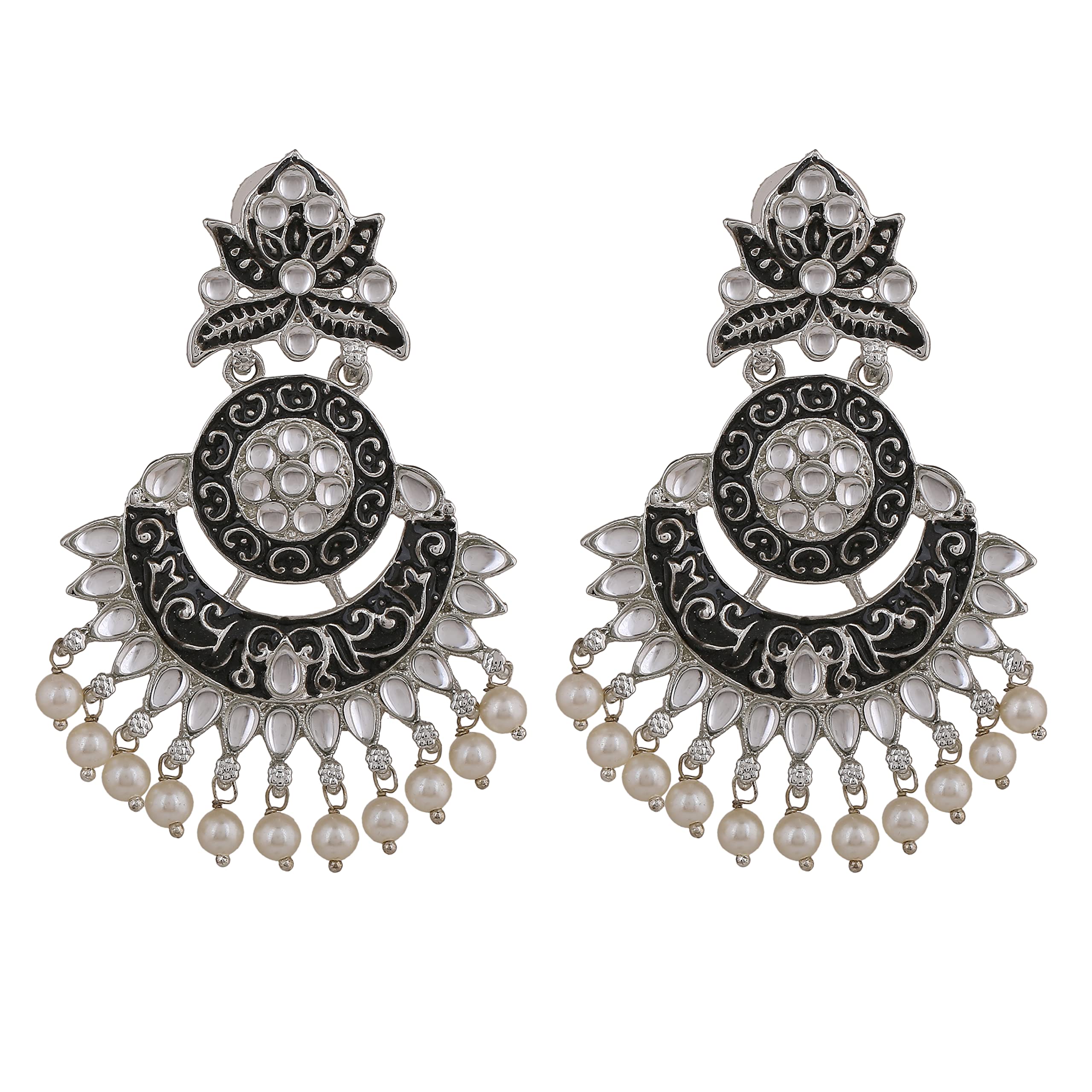 Estele Stylish & Traditional Meenakari Drop Earrings Collection with Pearls for Girls & Womens (B0BT9SPRM1) Amazon Price History, Amazon Price Tracker