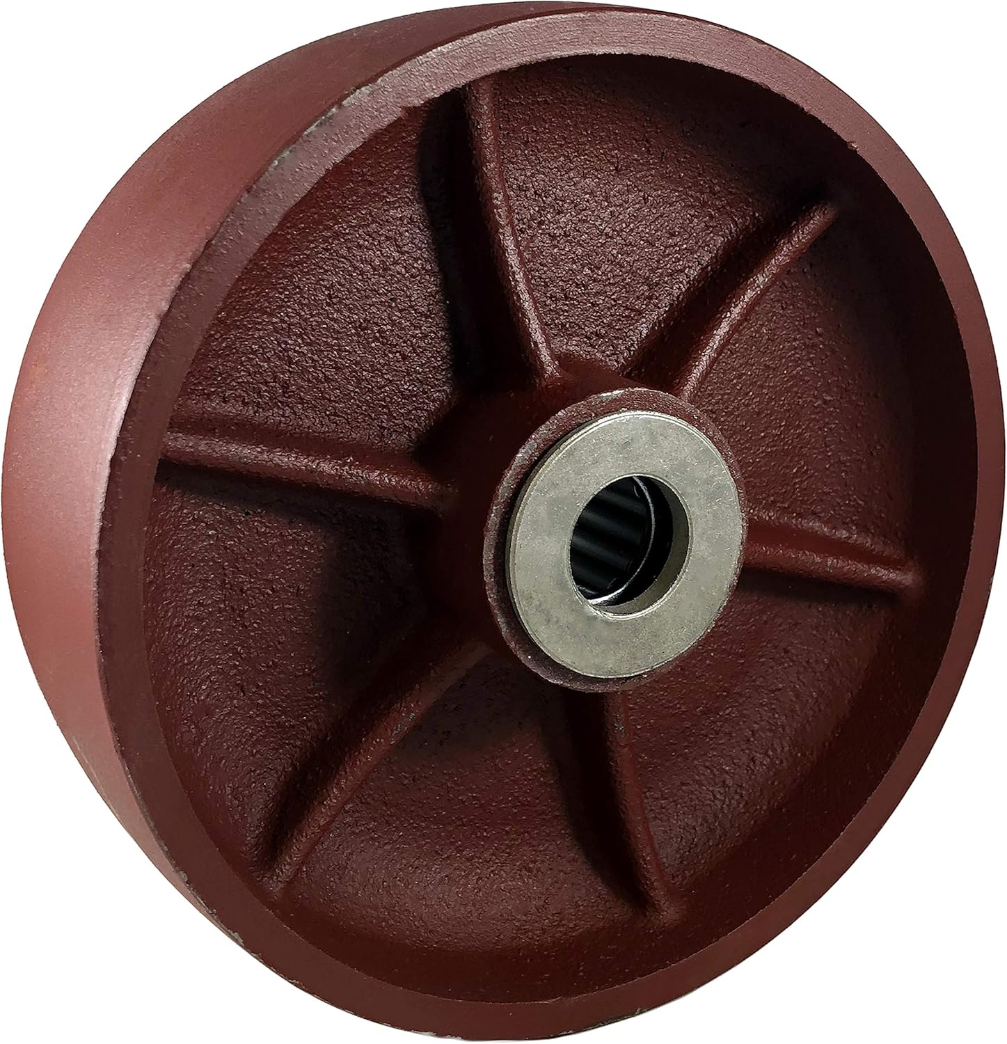 CasterHQ 4" X 2" RED DUCTILE Steel Wheel - 1,500 LBS Cap - Replacement Caster Wheel - Commercial/Industrial Application - 4 inch x 2 inch - Includes 3/4" Roller Bearing W/ 1/2"