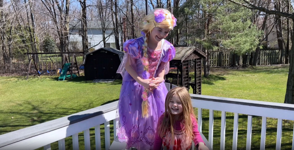 Disfraz princesa Rapunzel para niñas miniatura 7