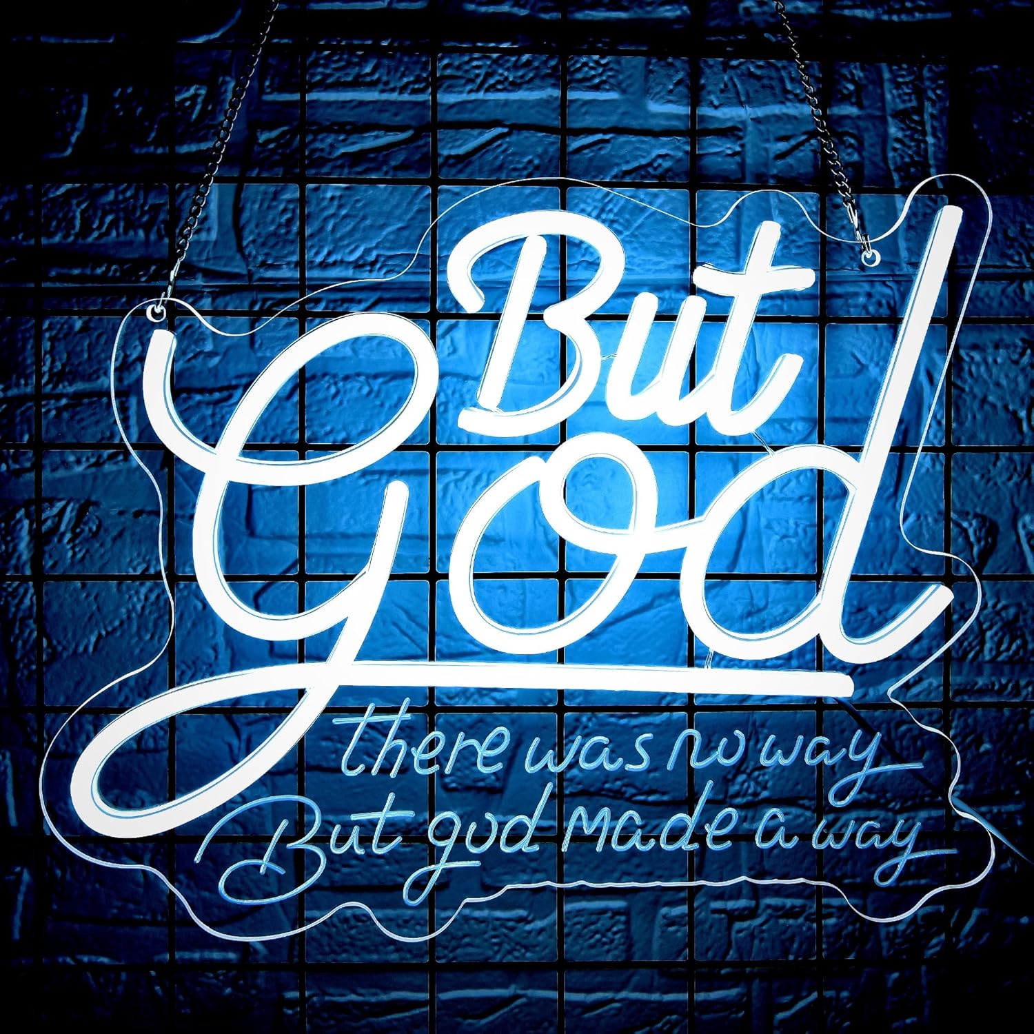 Trust In God Neon Sign for Wall Decor Dimmable God LED Neon Light for Prayer Room Cross Christian Signs Spiritual Faith Decor for Church Jesus Religious Inspirational Wall Art Size 14.4*9.6in(GLNP358)