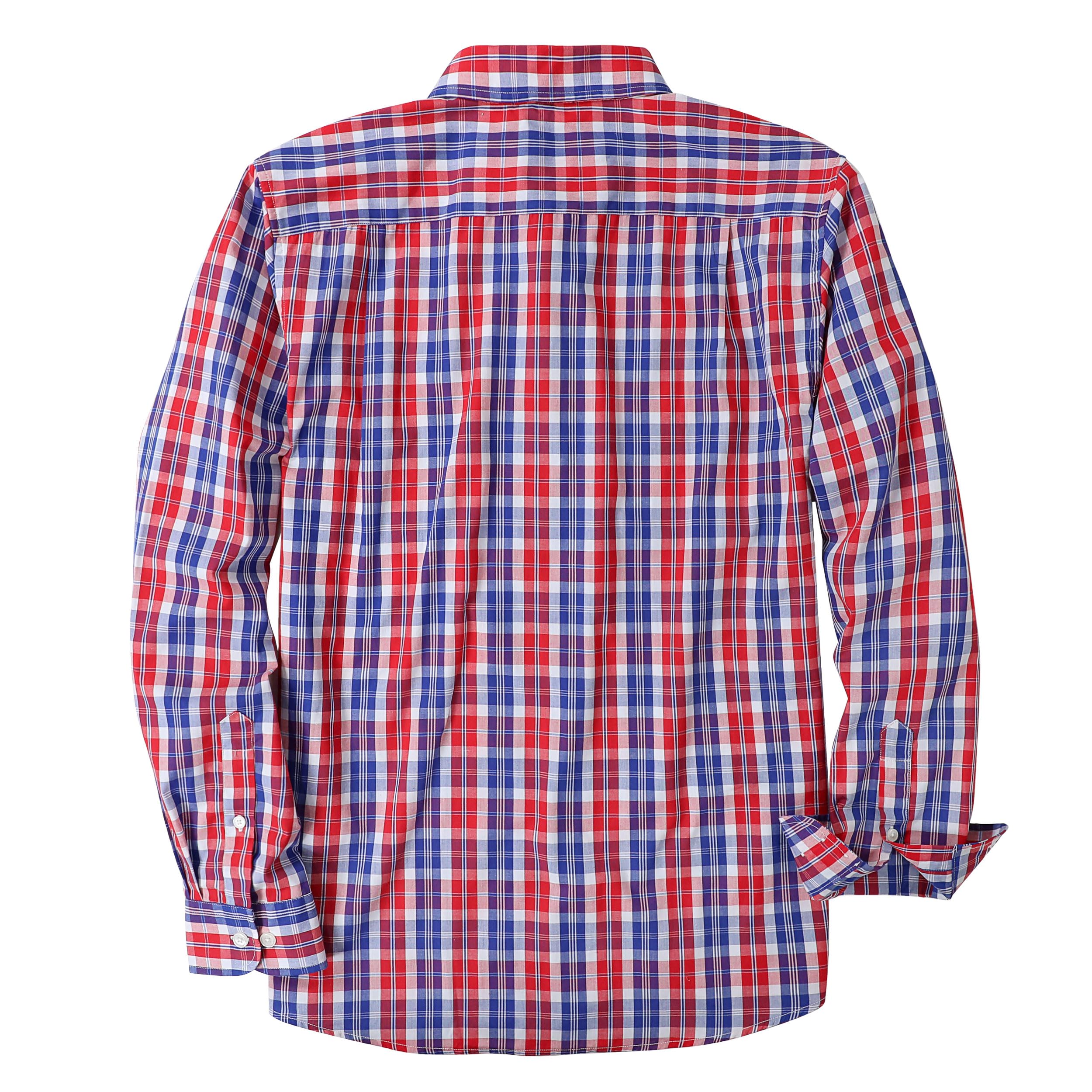 Dubinik® Camicia Uomo Camicia Quadri Uomo Casual Leggero Botton Down Regular Fit Conformate Camicia Uomo Taschini