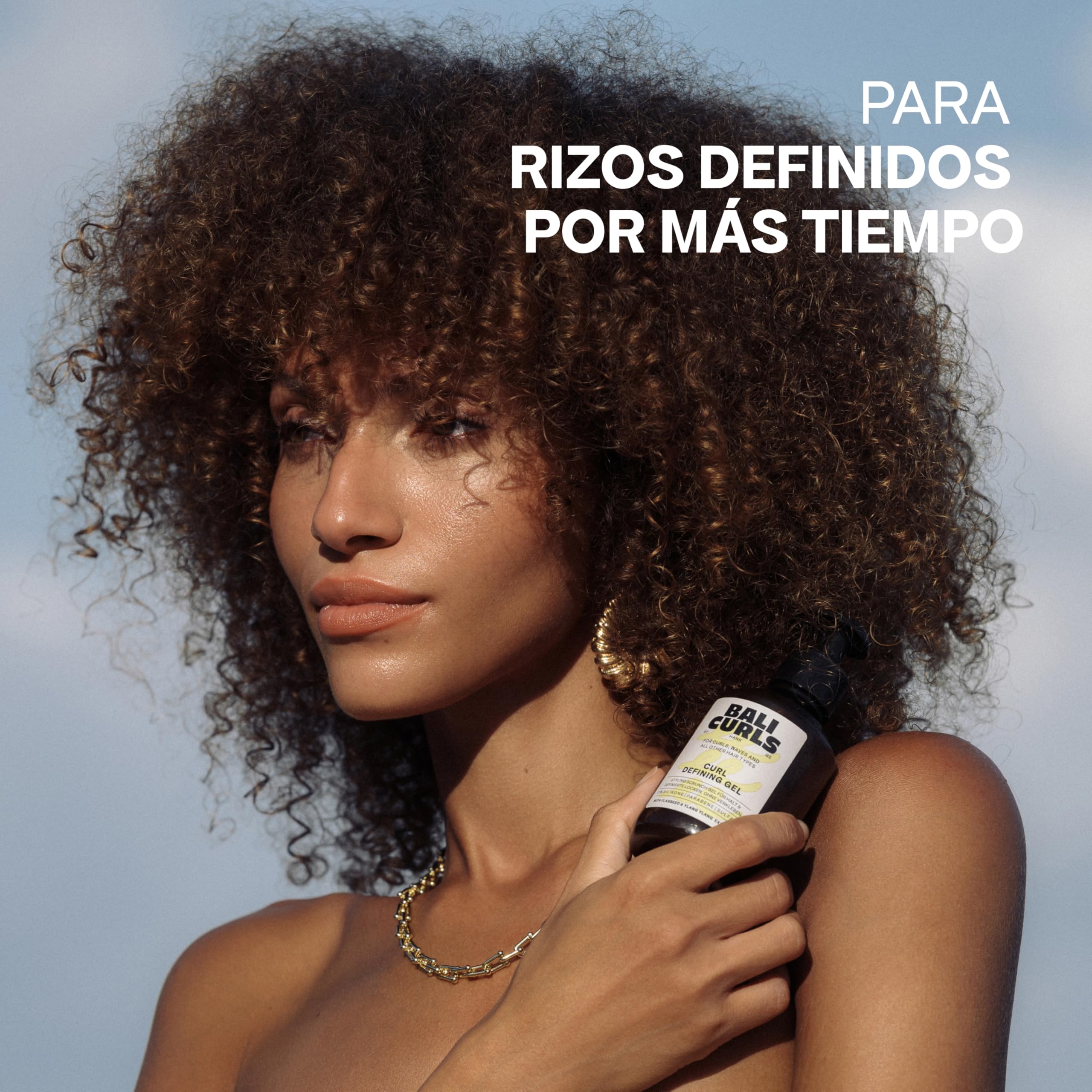 BALI CURLS Gel definidor de rizos - Gel definidor de rizos con extracto de linaza e ylang ylang - Gel vegano para rizos suaves y definidos - Cuidado de los rizos naturales - 150ml — view 5