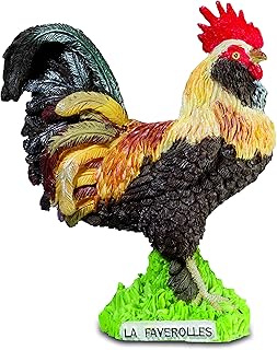Figurine resine Poule la faverolles 9,5/8,5/4 cm