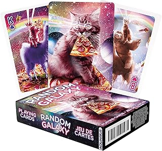AQUARIUS Random Galaxy Playing Cards - Sloths, Llamas, Cats, Lasers & More - Themed Deck of Cards for Your Favorite Card Games - Officially Licensed Merchandise & Collectibles