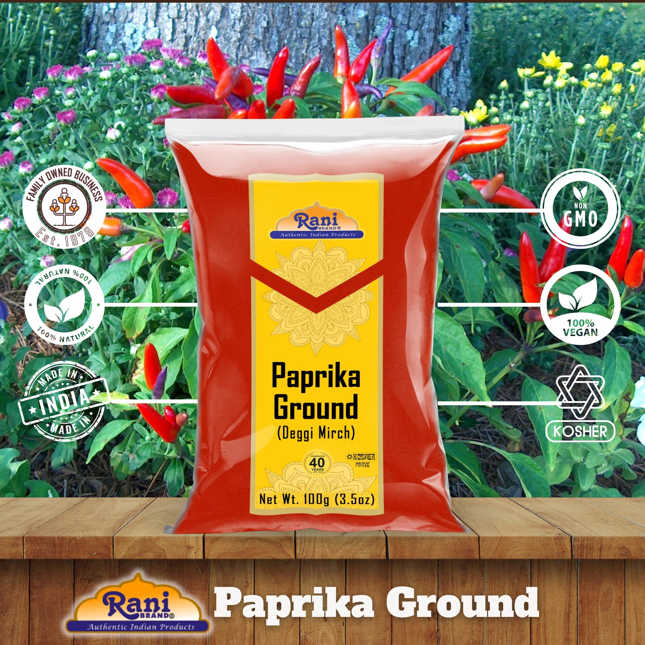 Rani Paprika (Deggi Mirch, Low Heat) Spice Powder, Togo