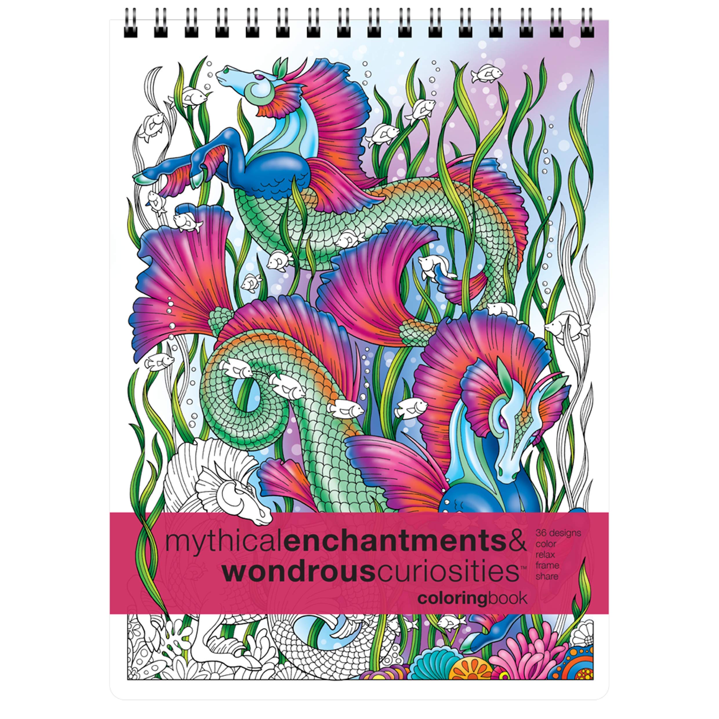 Action PublishingColoring Book: Mythical Enchantments & Wondrous Curiosities · Unique Fantasy Creatures, and Fairy Tale Designs for Stress Relief and Creativity · Large Topbound (8.6 x 11.75 inches)