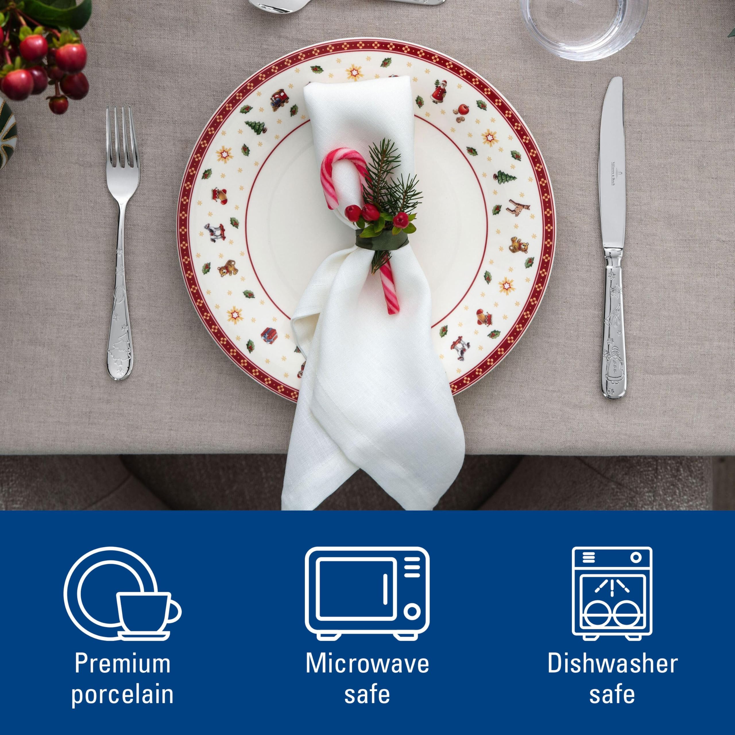 Villeroy & Boch – Toy's Delight Specials Talerz obiadowy, świąteczna zastawa stołowa z porcelany premium, idealny do łączenia i na prezent, wyprodukowany w Niemczech, nadaje się do mycia w zmywarce