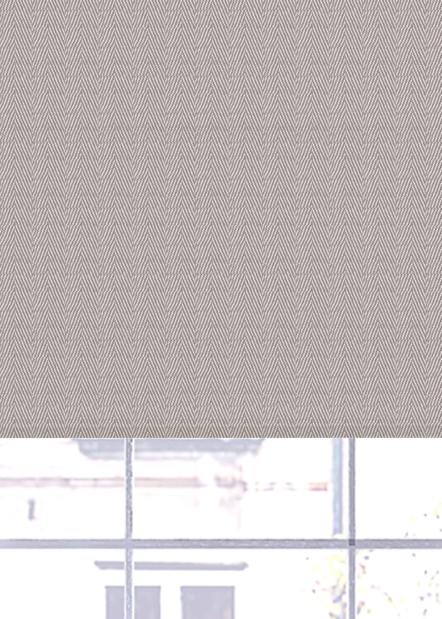 Lister Cartwright Grey Blackout Roller Blinds Windows Child Safety Herringbone Effect Made To Measure(, 90 Cm Width X 140 Cm Drop)