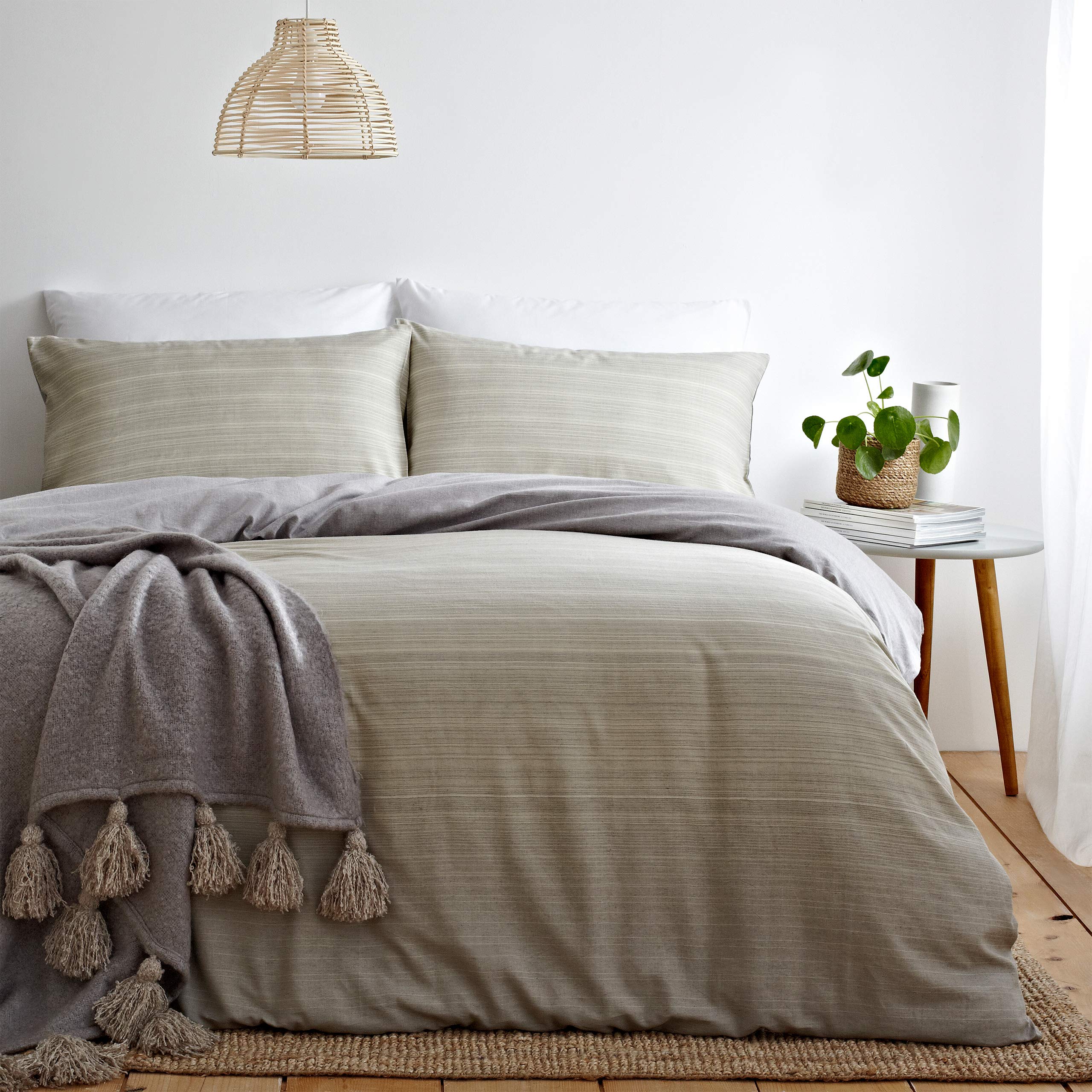 Yard The Linen Signature - Set Copripiumino per Letto Matrimoniale, in Cotone, Naturale