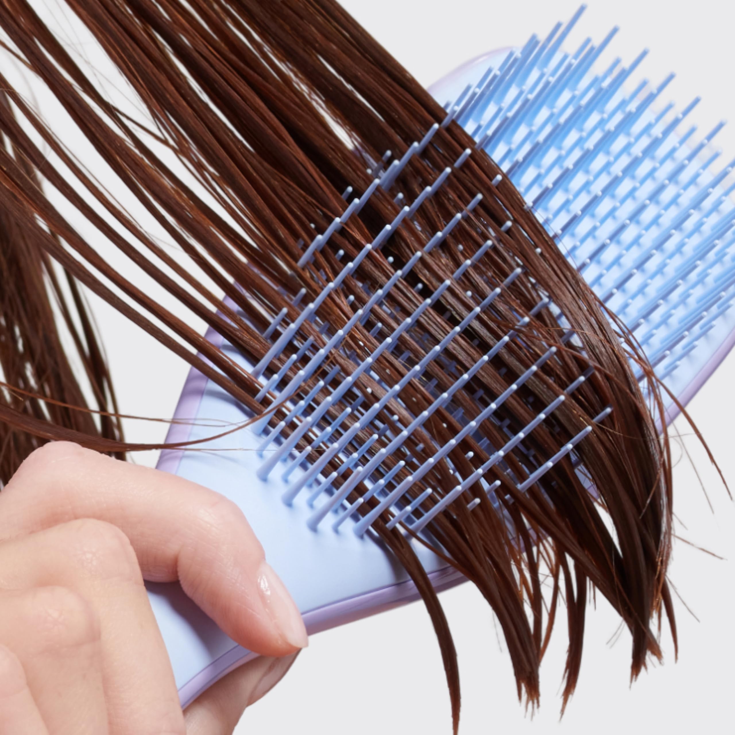 Tangle Teezer Ultimate Detangler - Szczotka do rozczesywania do wszystkich rodzajów włosów - Dwupoziomowe ząbki zmniejszają łamliwość i eliminują splątania - Liliowy chmurny błękit