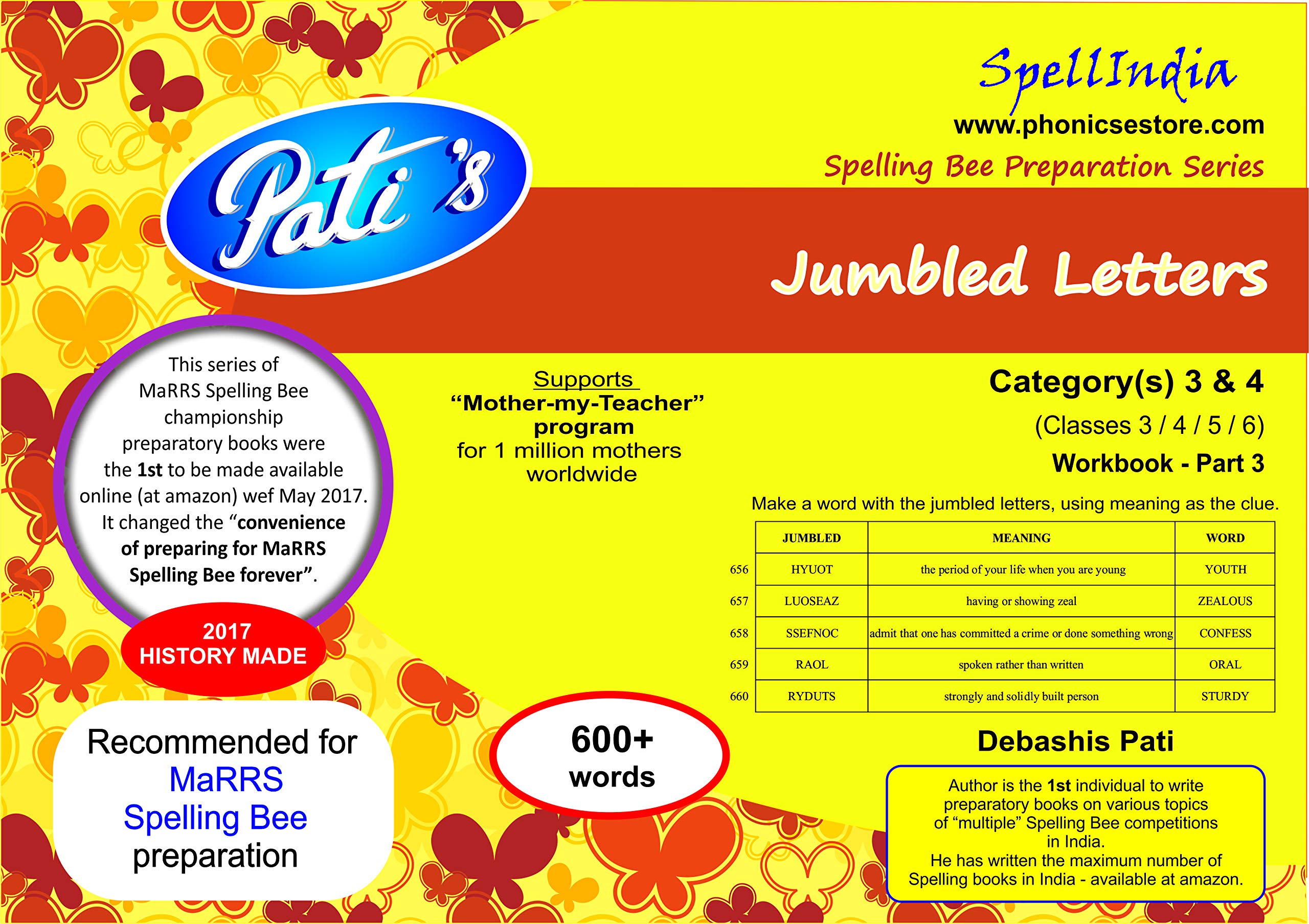 Buy Jumbled Letters Workbook - Category(s) 3 & 4 - Part 3 - for Classes 3  to 6 - Prepare for MARRS Spelling Bee .... from Spell India ... for pre  purchase