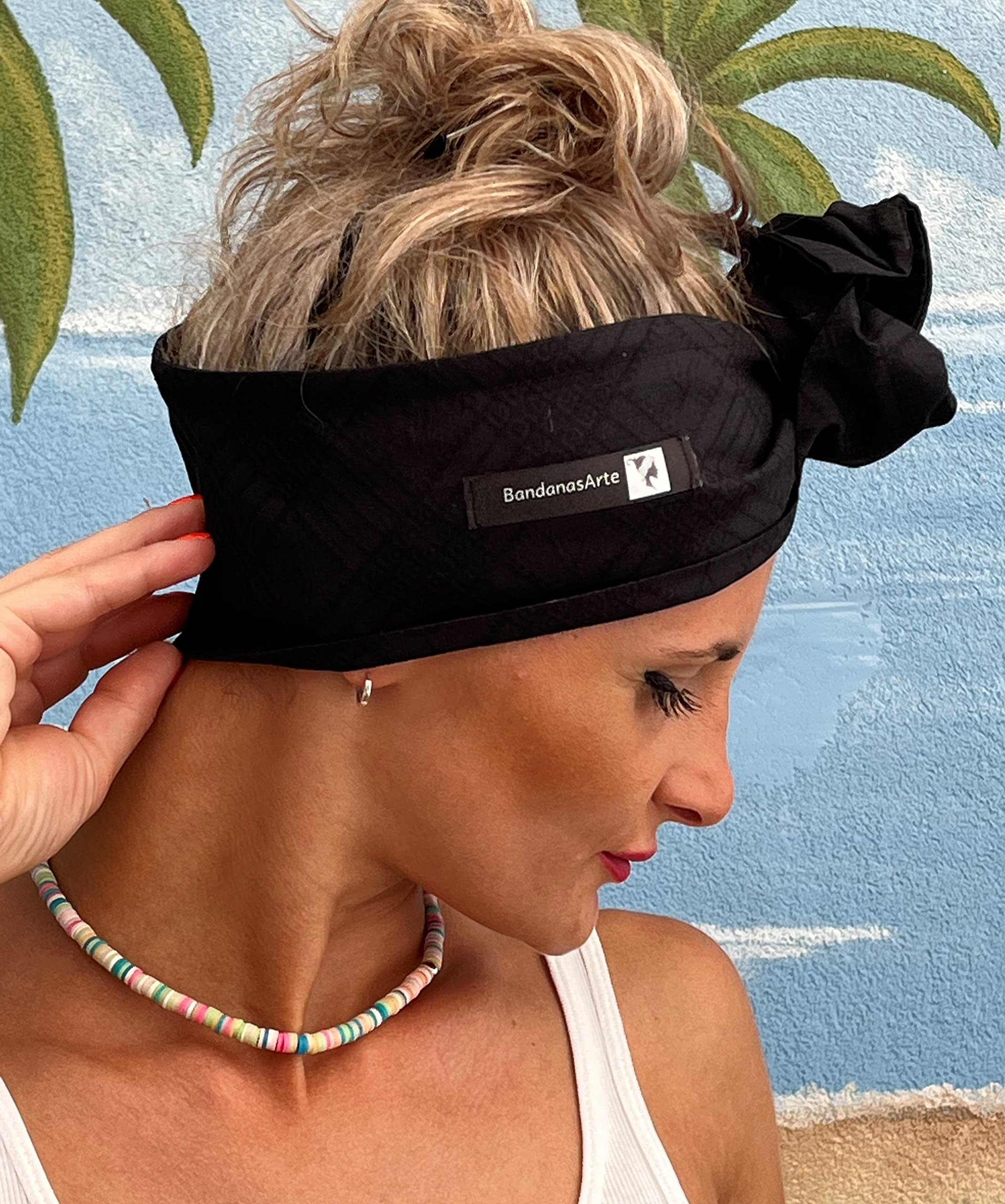 Fascia capelli BANDANASARTE con ferretto modellabile,100% cotone pregiato