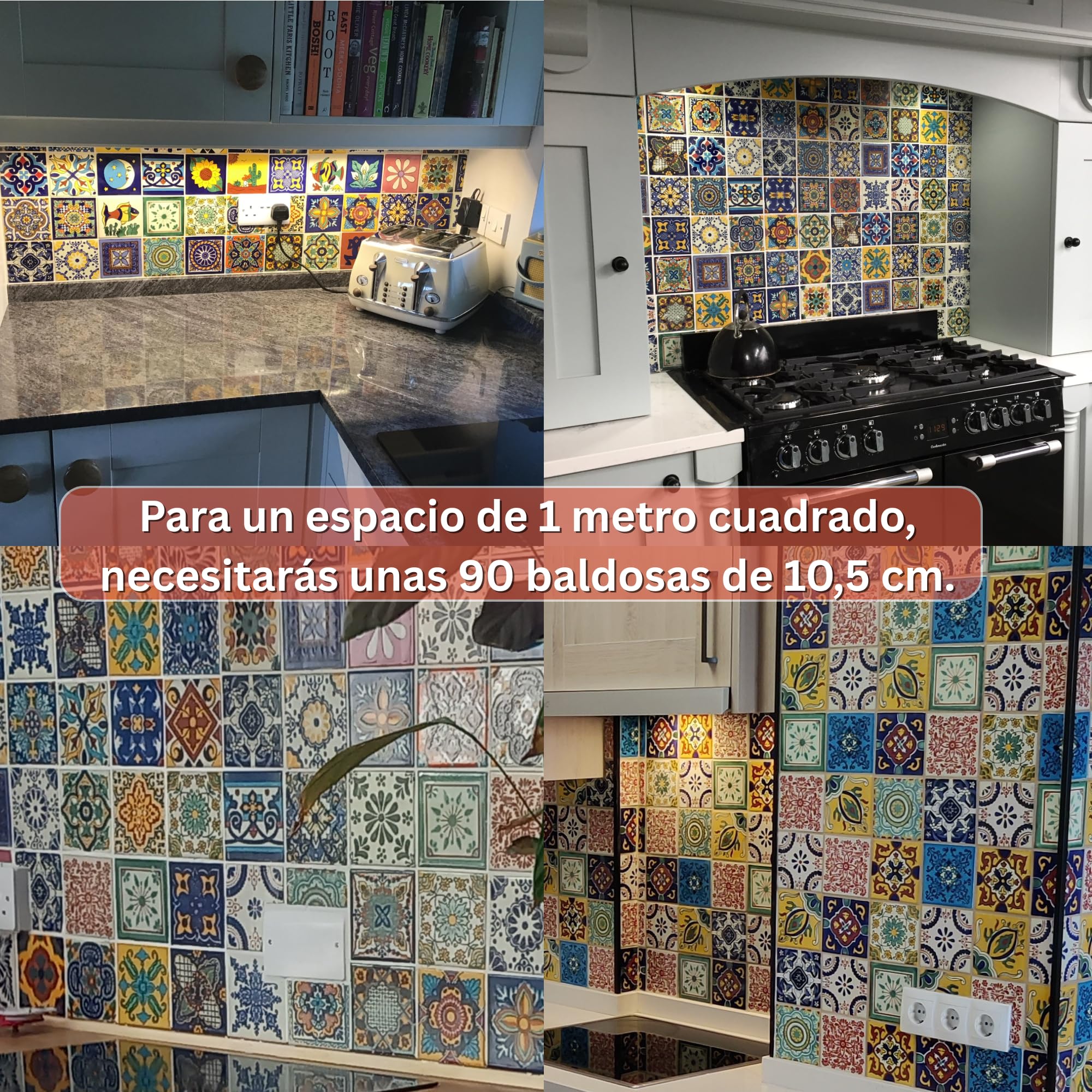 Tumia LAC Azulejos Mexicanos Artesanales de Talavera de 10.5cm
