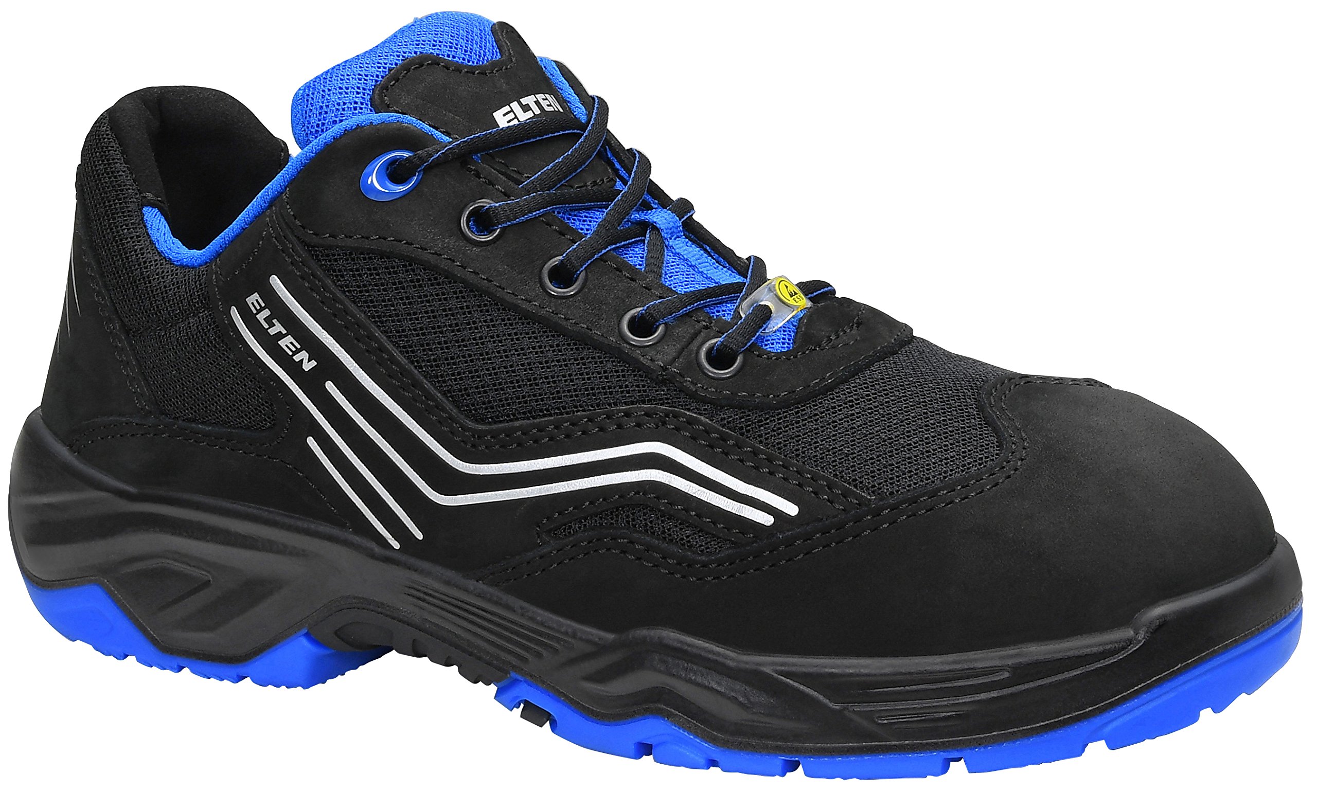 ELTEN Ambition Blue Low ESD S1 | Sicherheitsschuhe für Damen & Herren, Stahlkappe, leicht, atmungsaktiv, Gr. 39